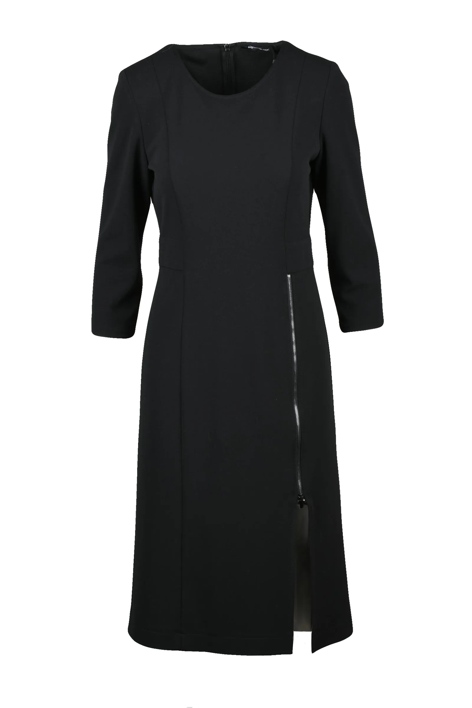Schwarzes Midikleid