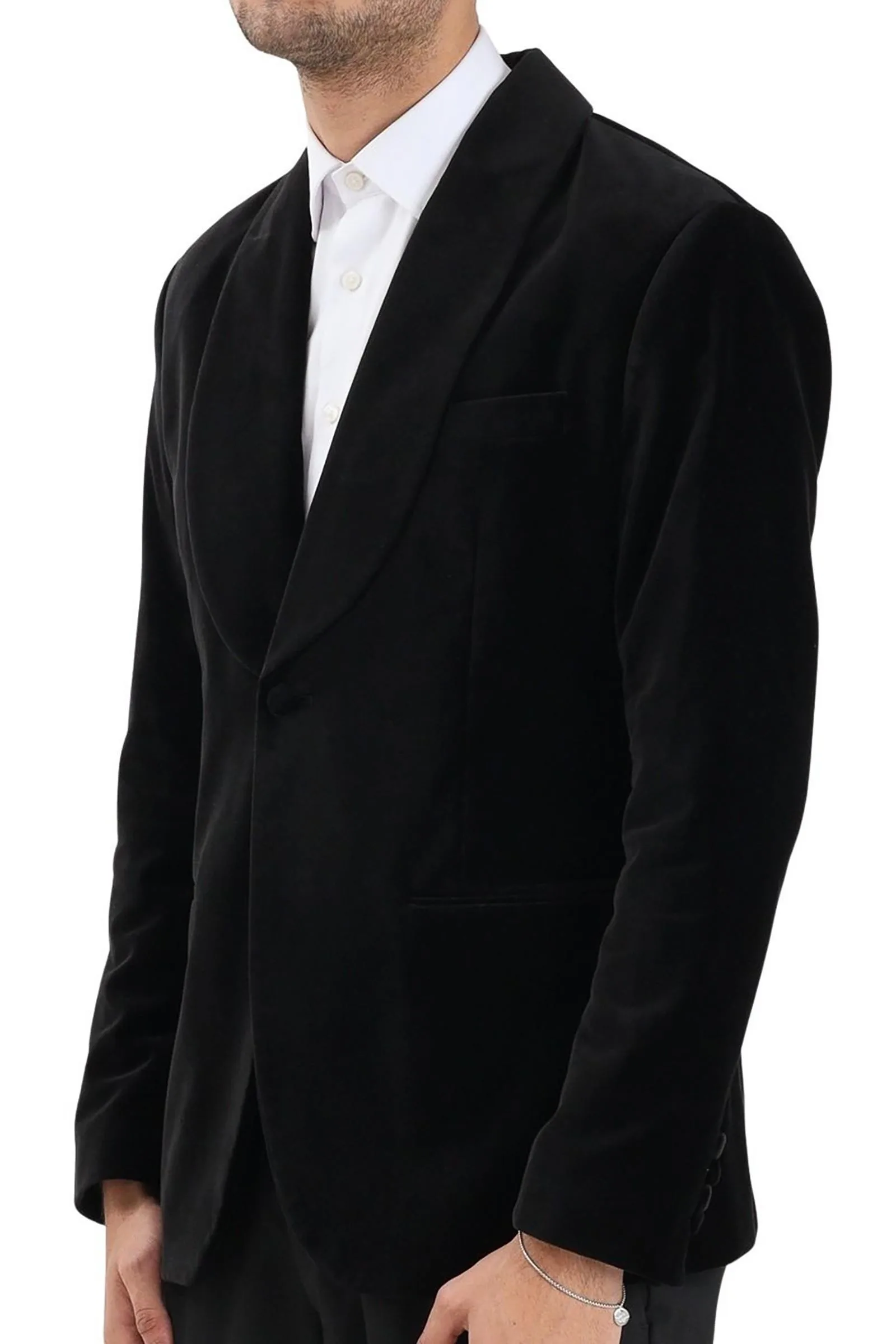 Schwarze Samtjacke