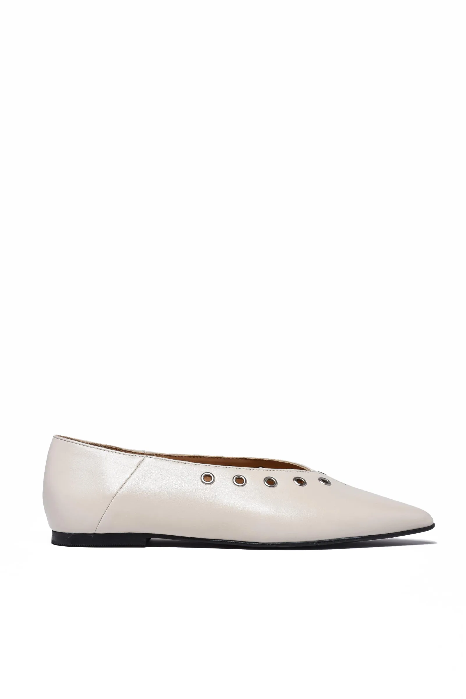 Ballerina in Suede Bianco