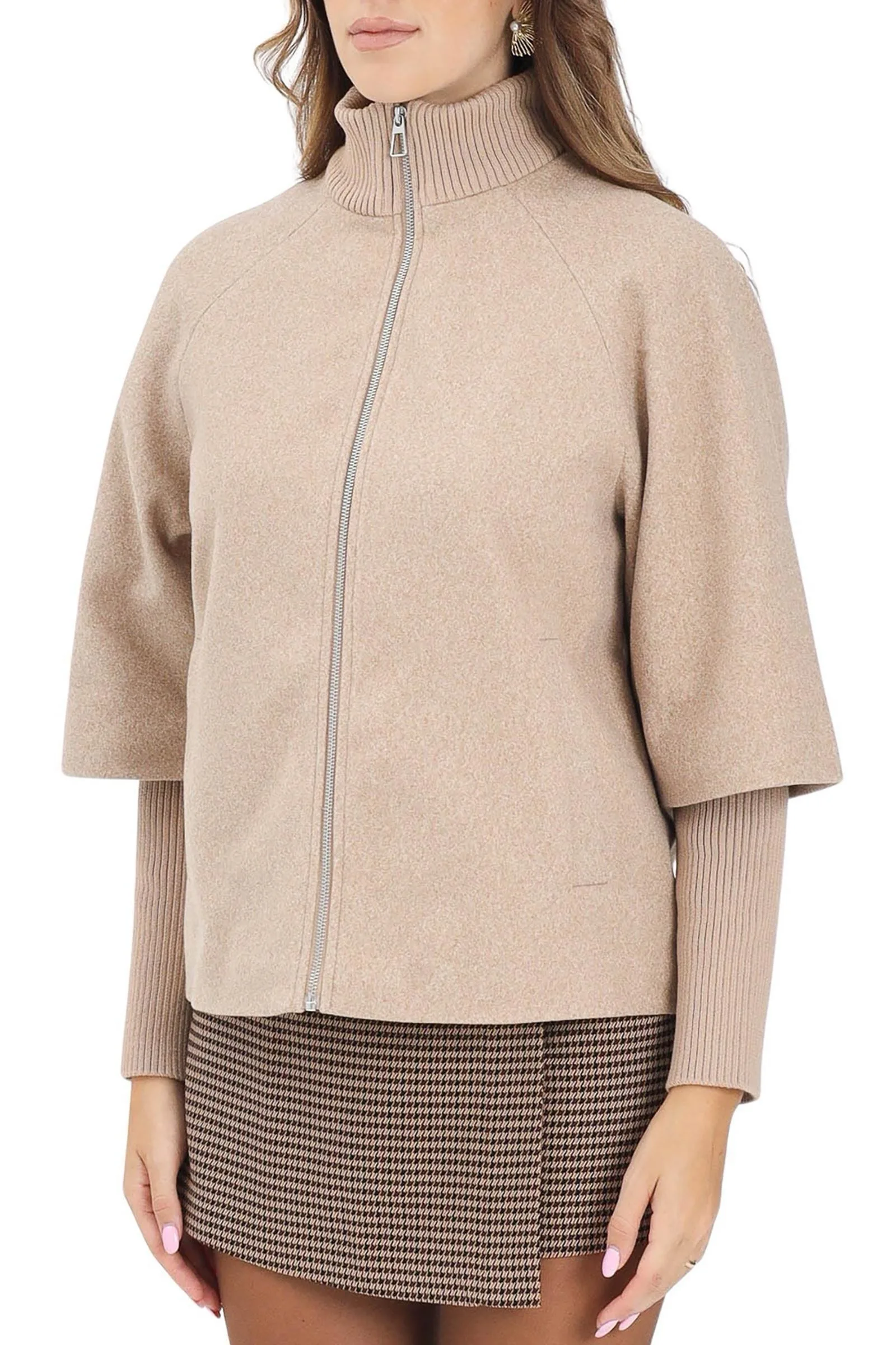 Giubbotto in Panno Beige