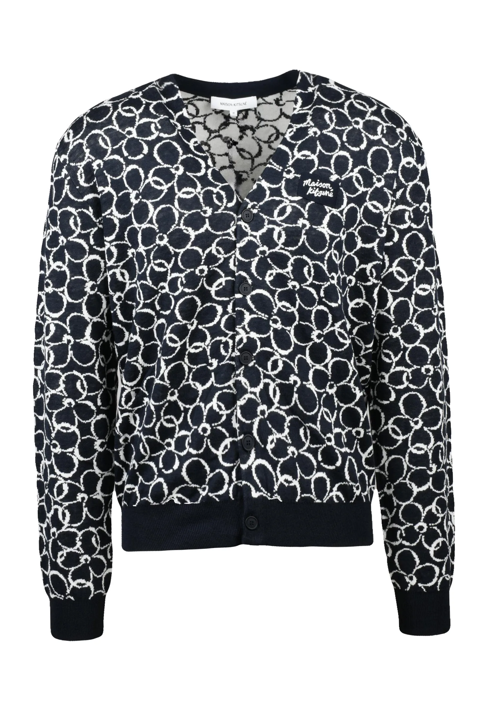 Blaue Strickjacke