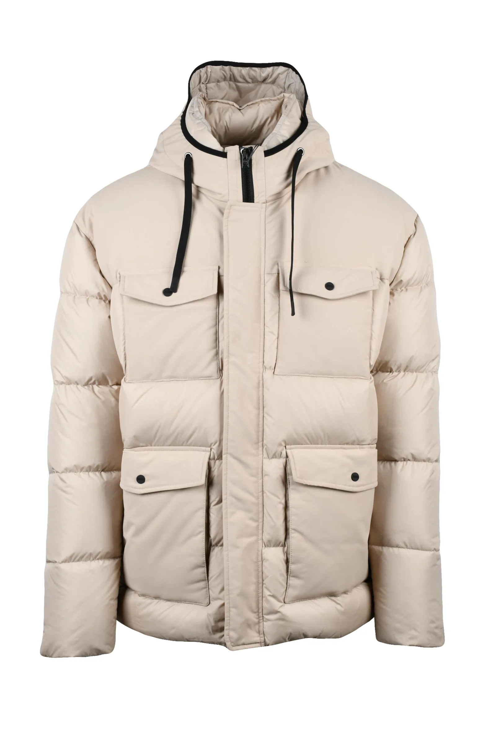 Beige Daunenjacke