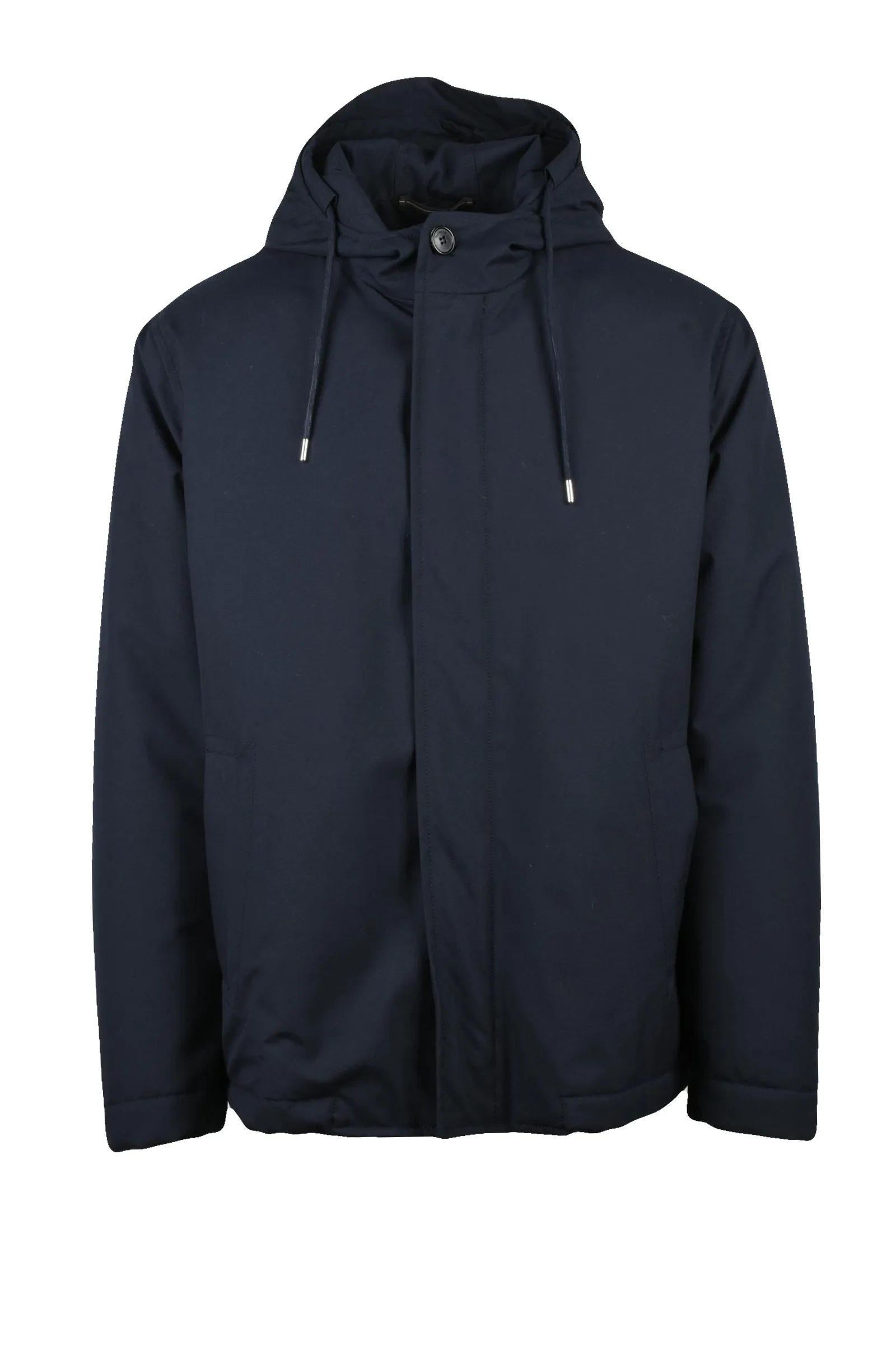 Blaue Bomberjacke