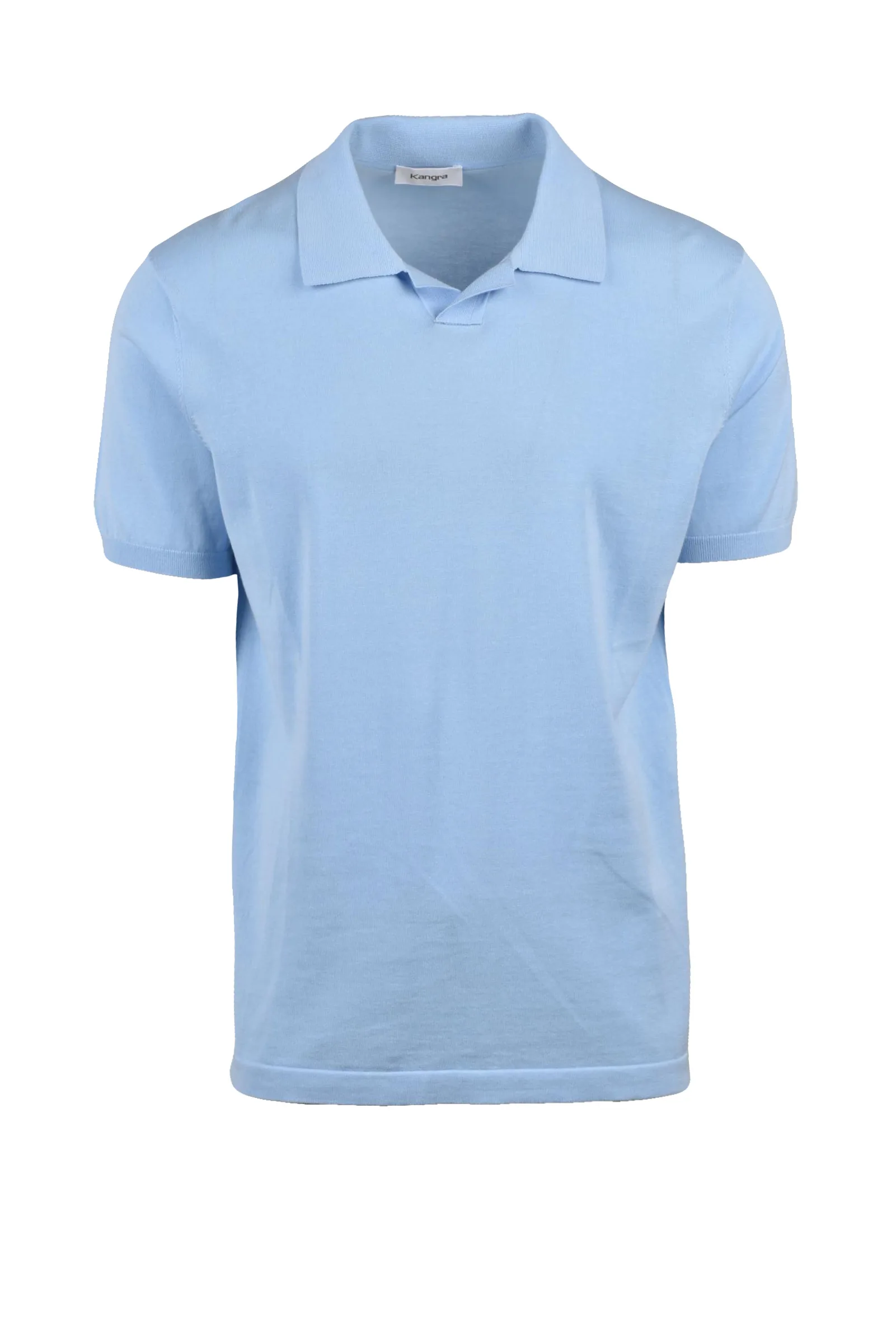 Polo in maglia Azzurro
