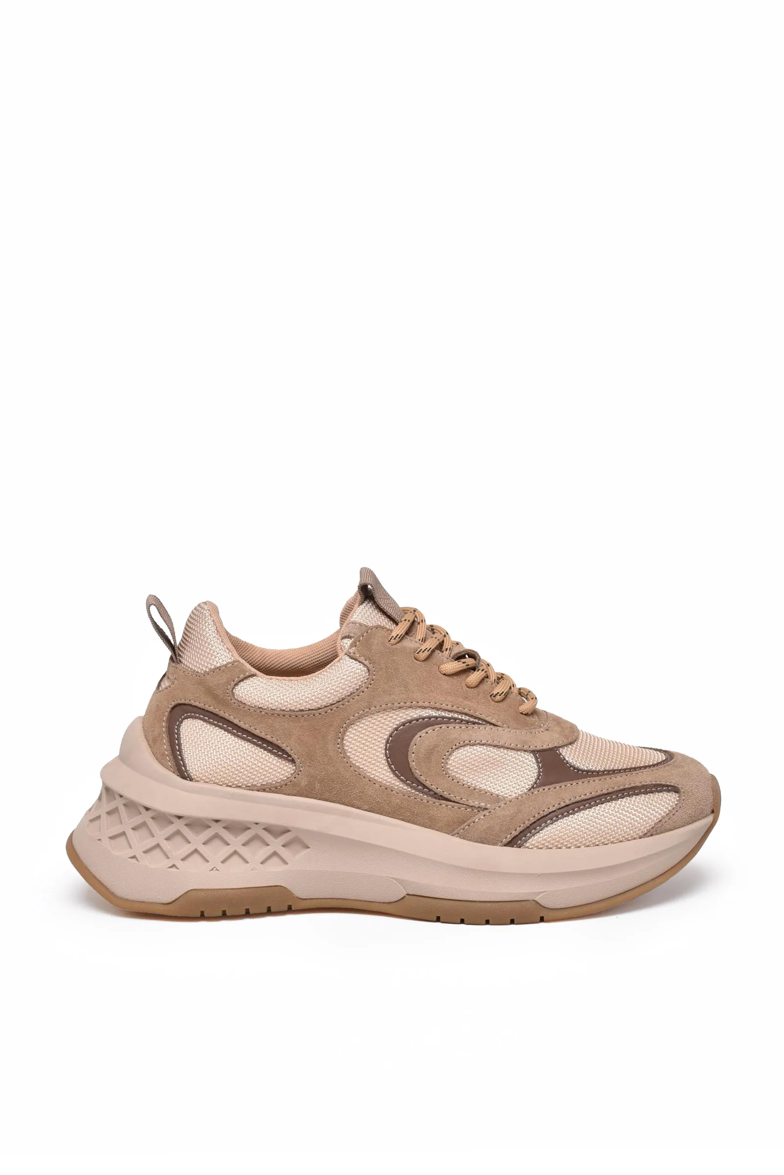 Beige Turnschuhe