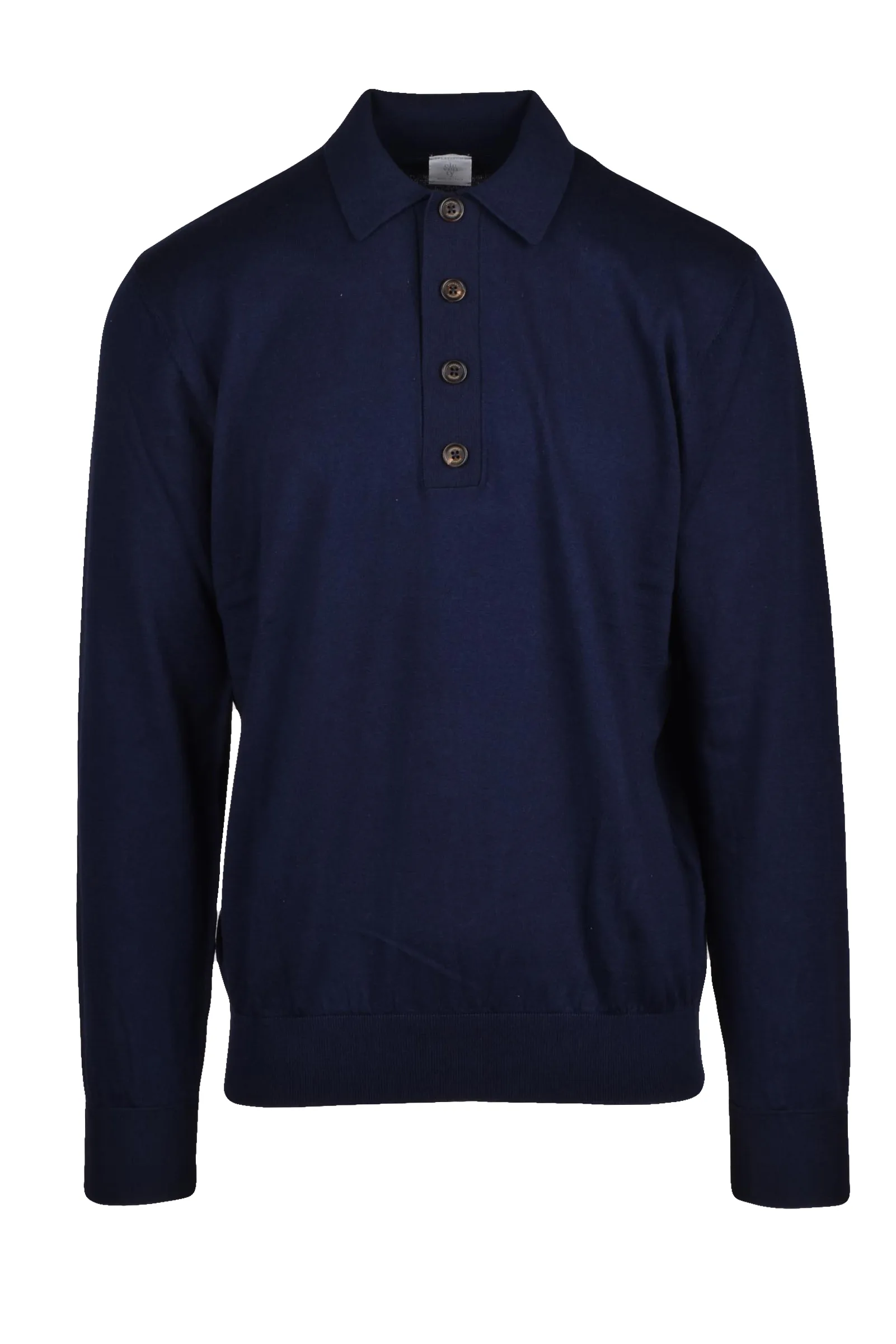 Blaues Strickpolo