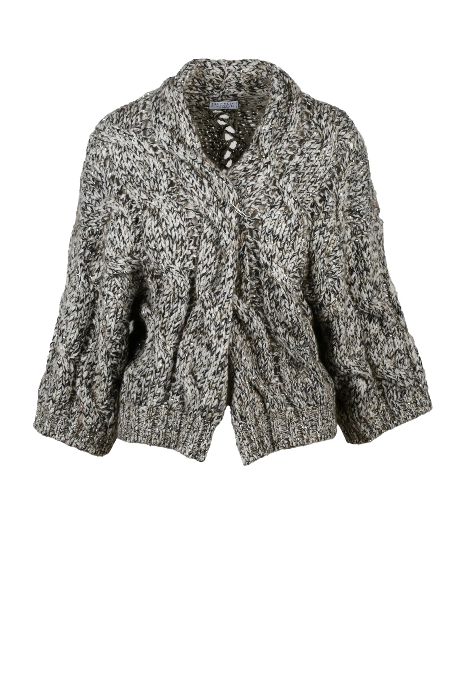 Beige Strickjacke