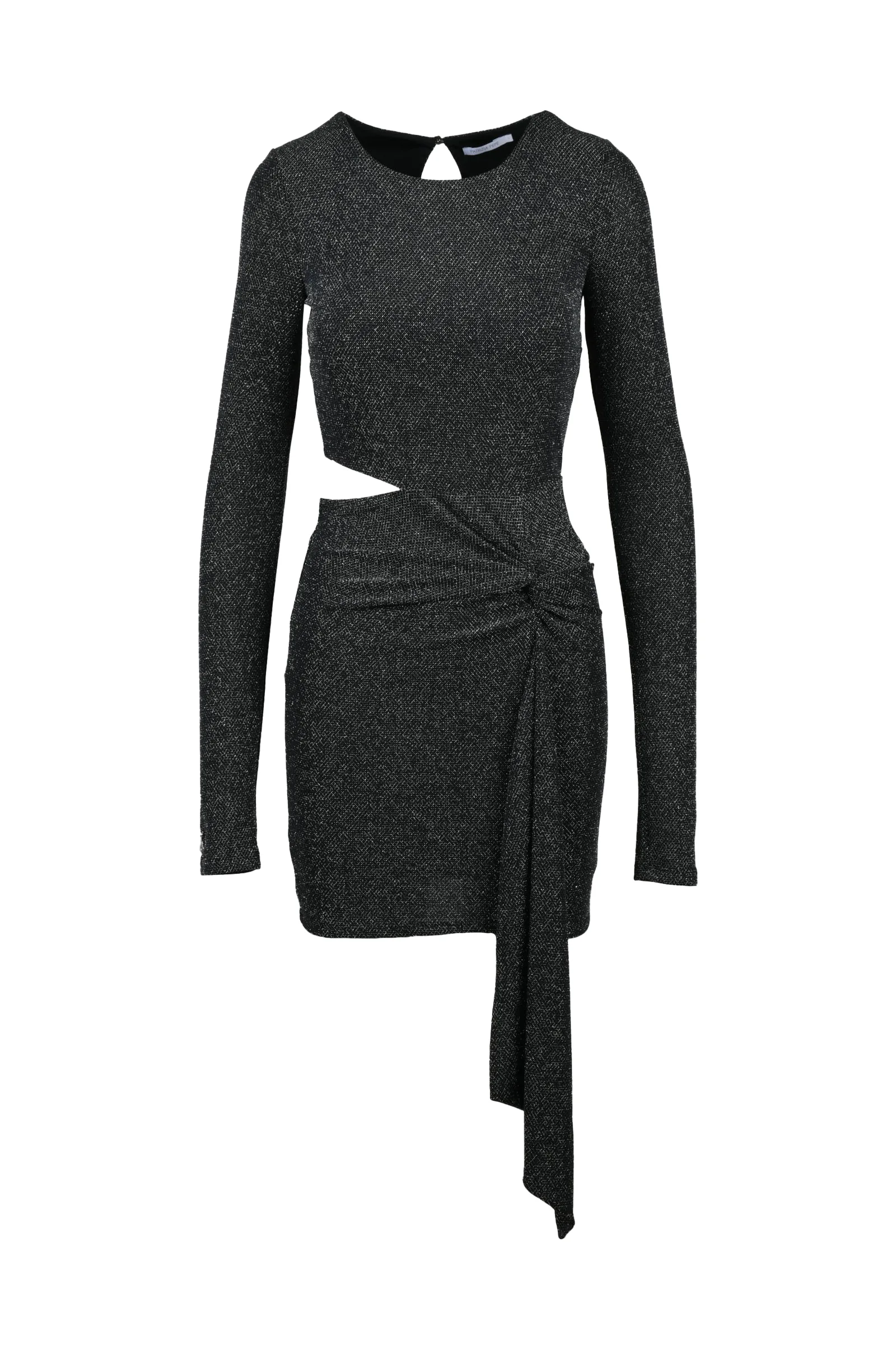 Kurzes schwarzes Lamé-Kleid