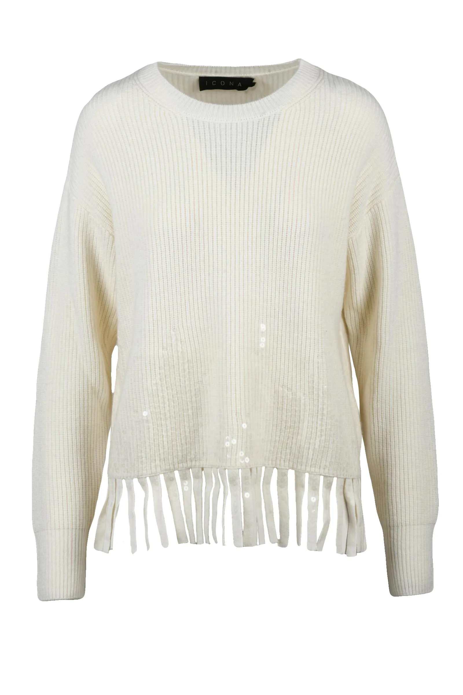 Weißer Pullover
