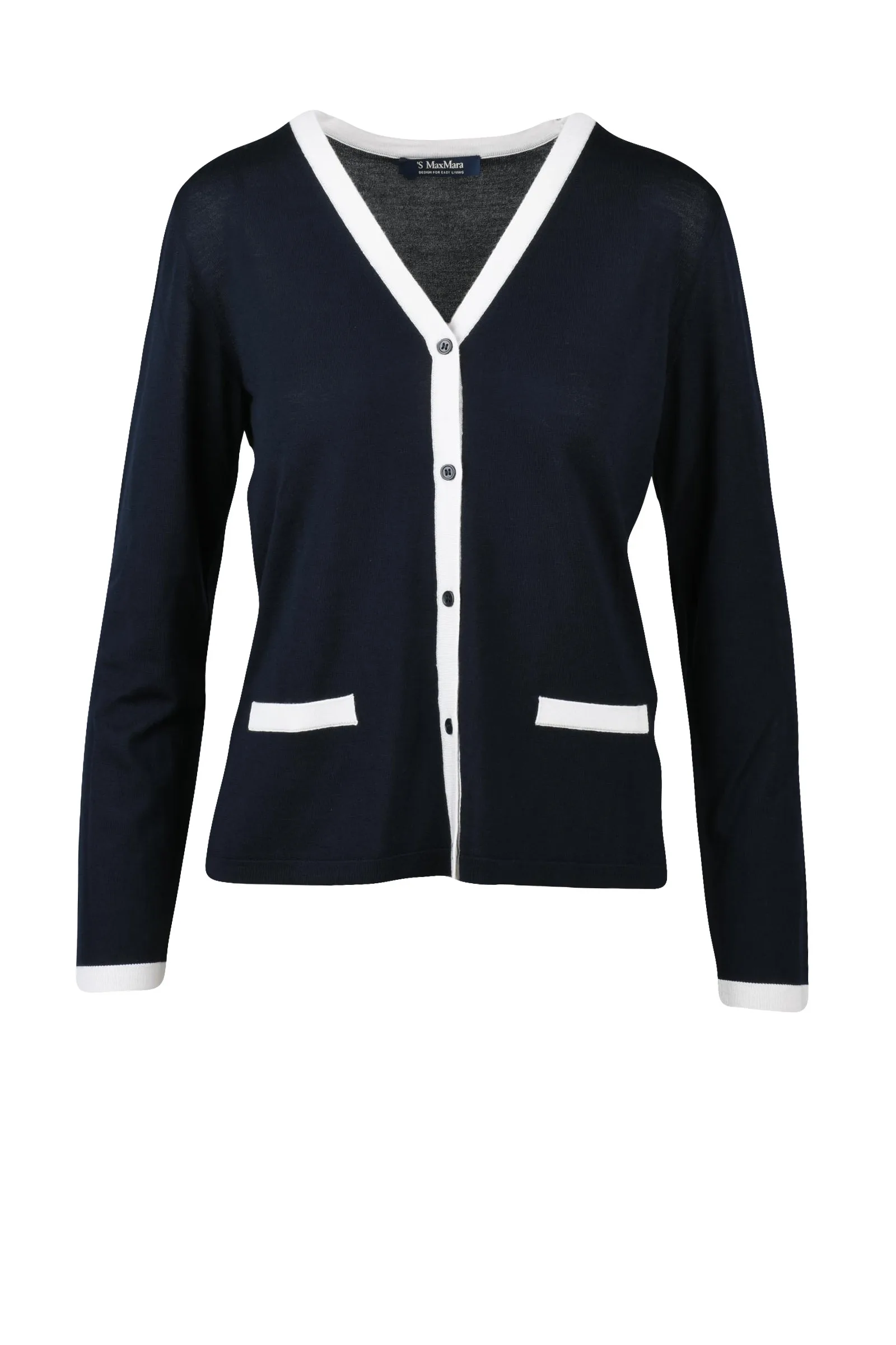 s Max Mara Blaue Strickjacke