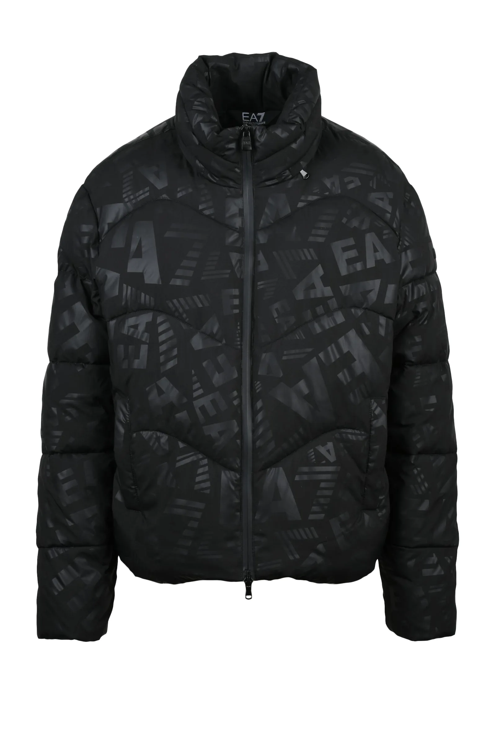 Schwarze Daunenjacke
