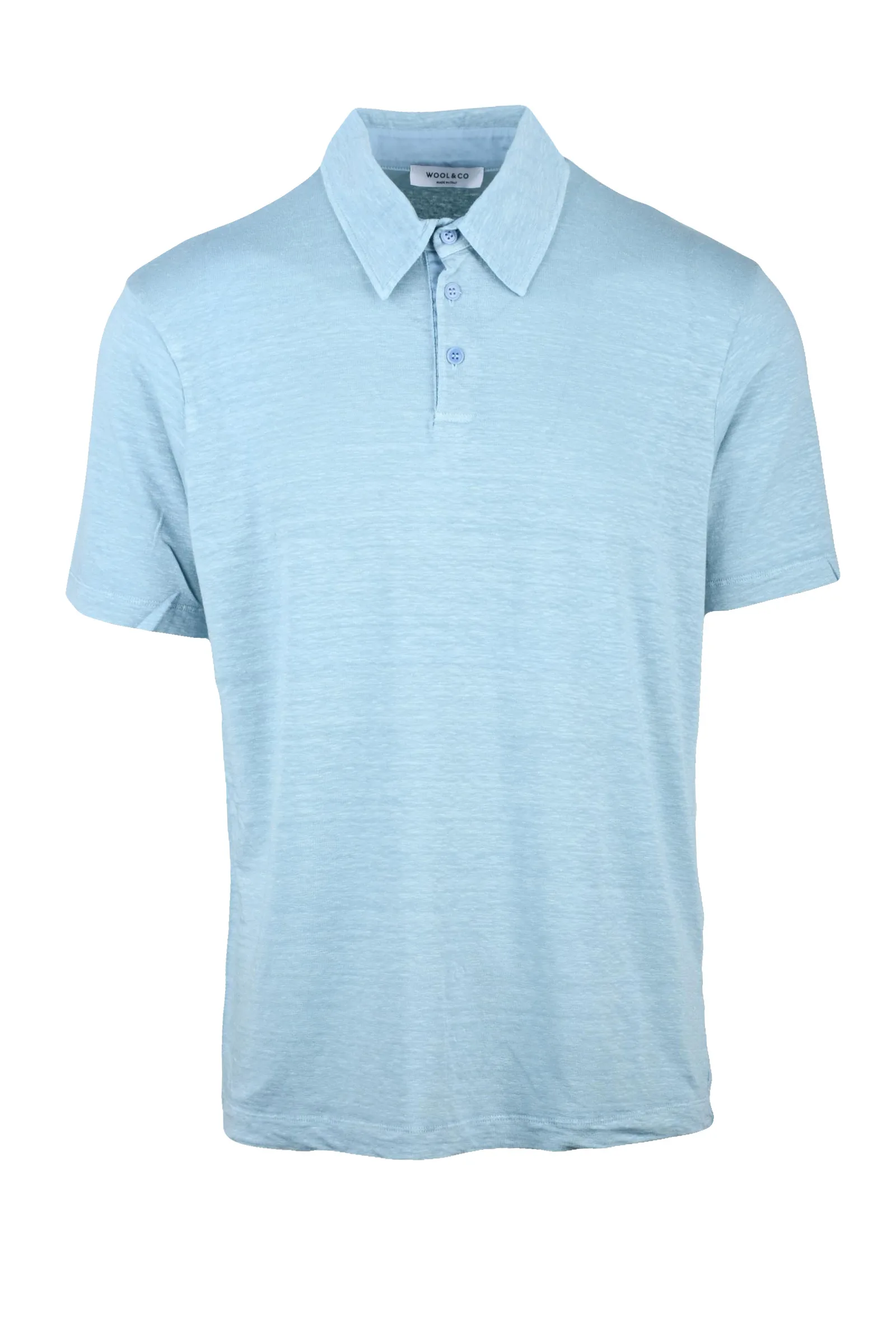 Wool & Co. Polo Garzata Azzurro