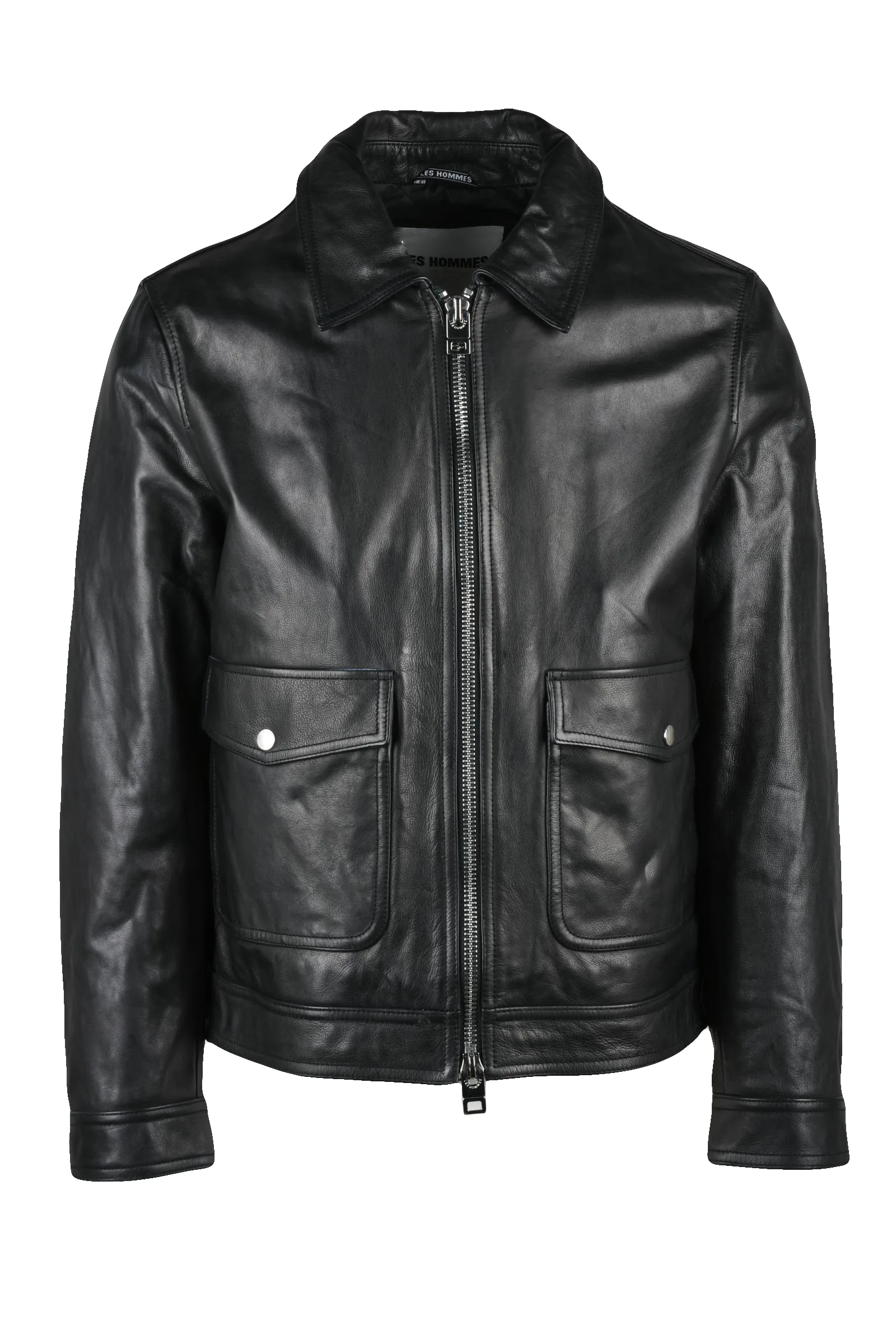 Schwarze Lederjacke