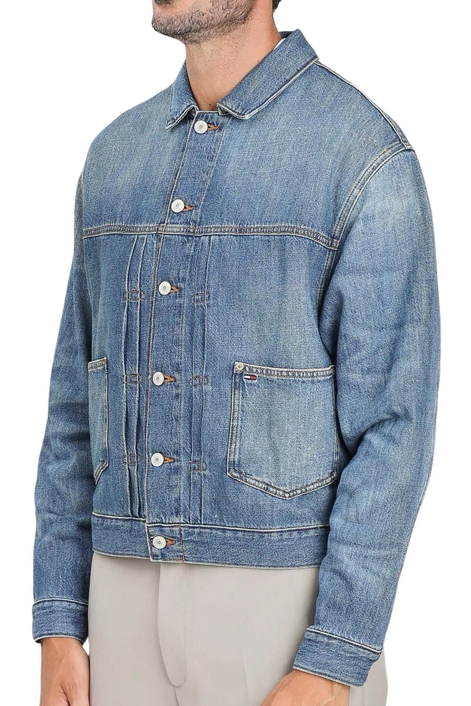 Giubbotto Denim Blu