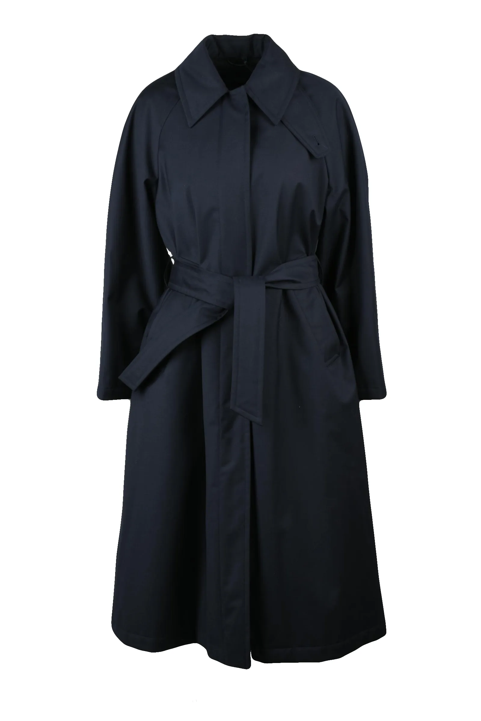 Blauer Trenchcoat