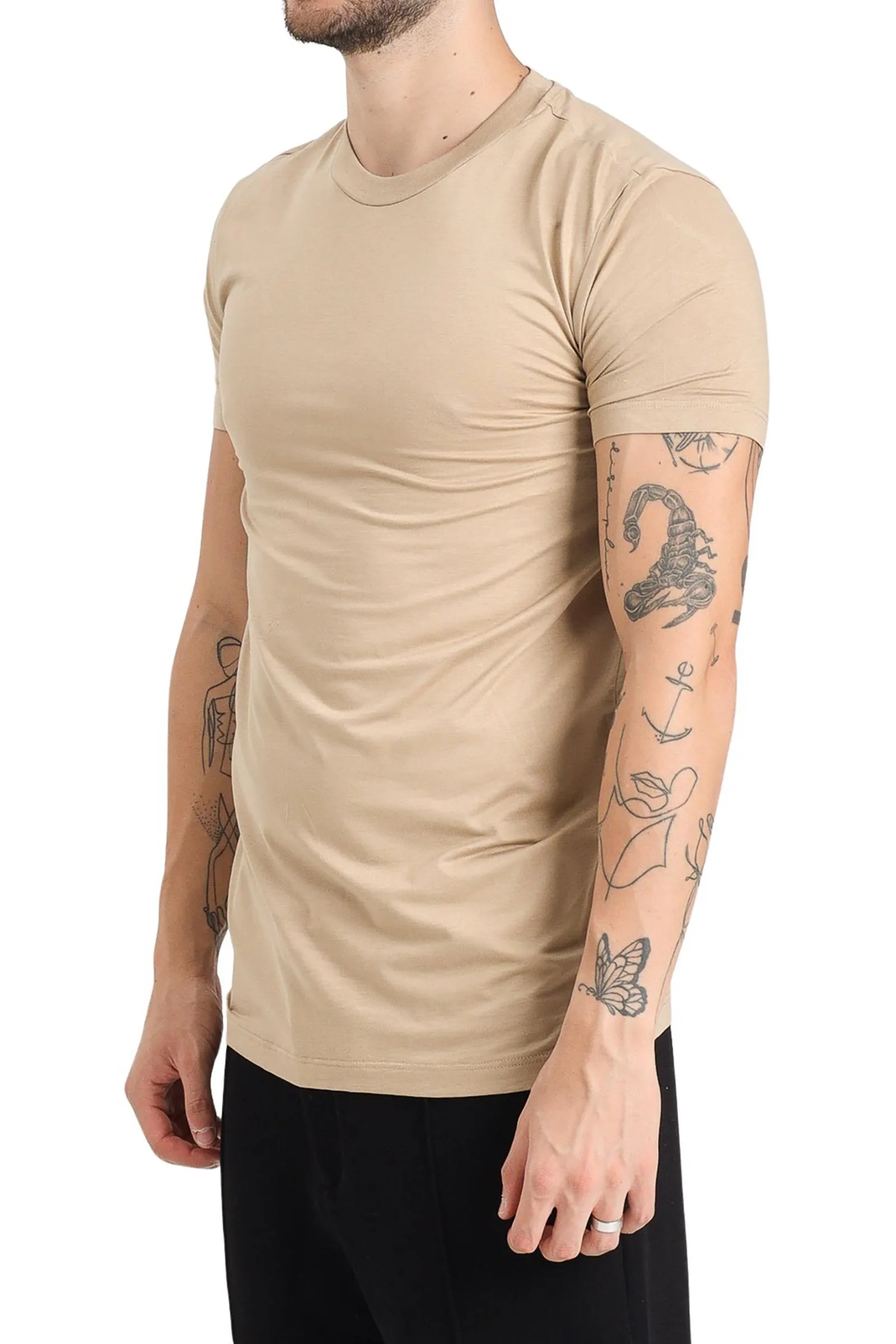 Beigefarbenes T-Shirt