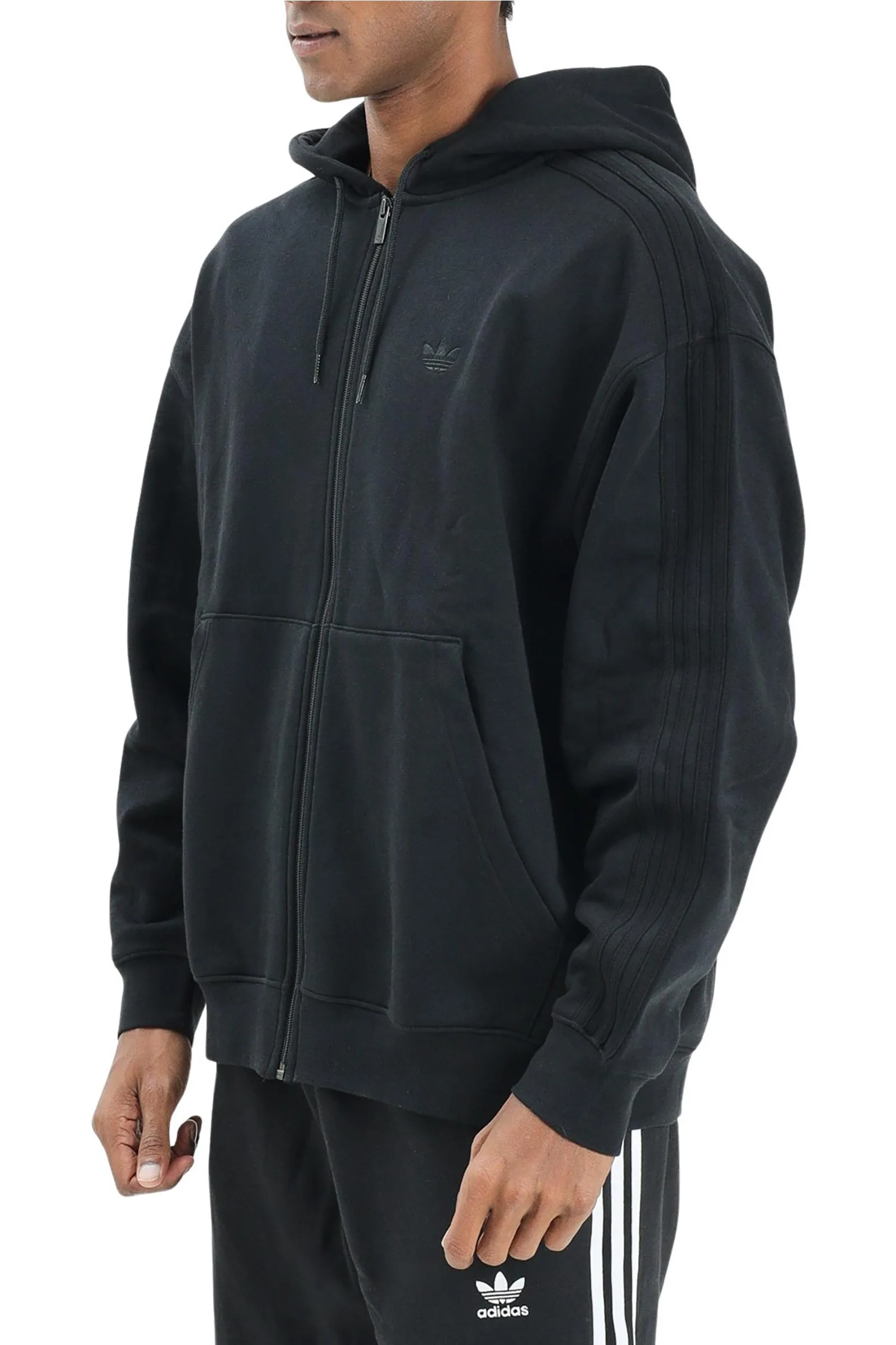Schwarzes Sweatshirt mit Reißverschluss