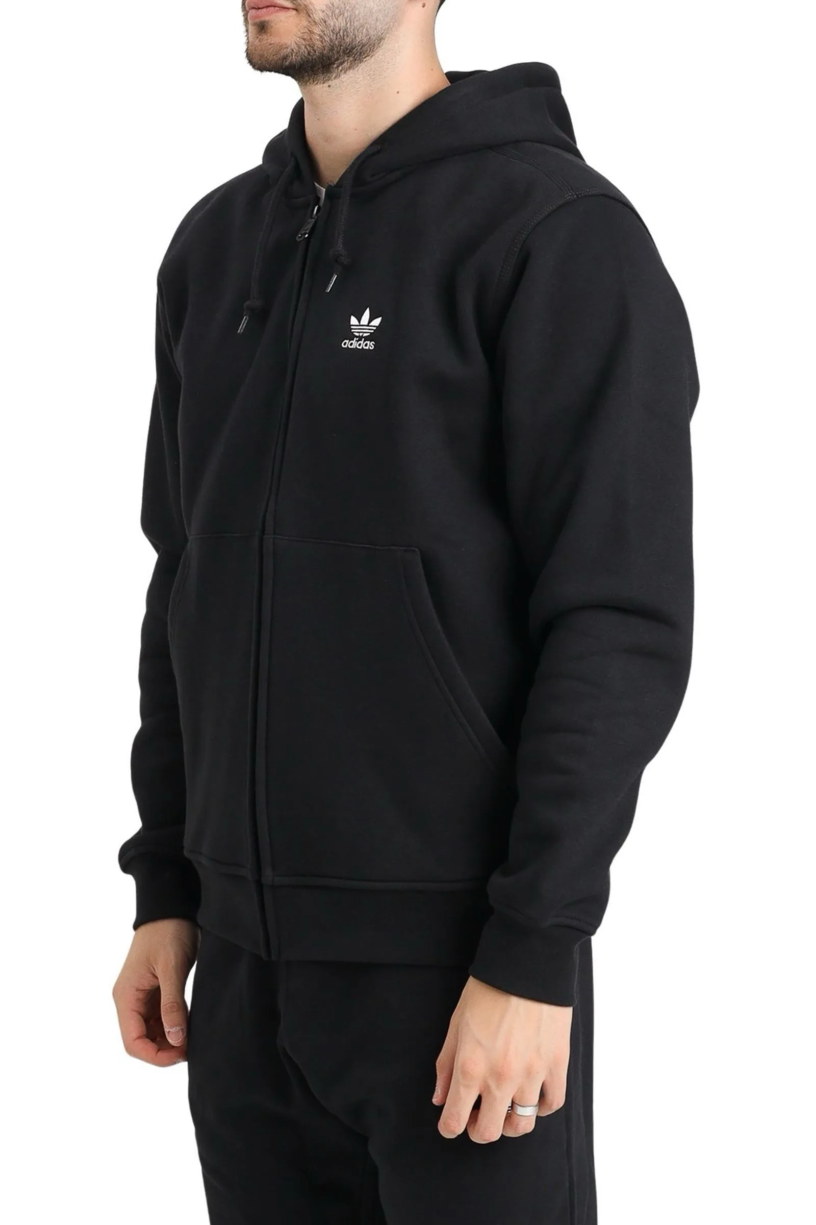 Felpa con zip Nero