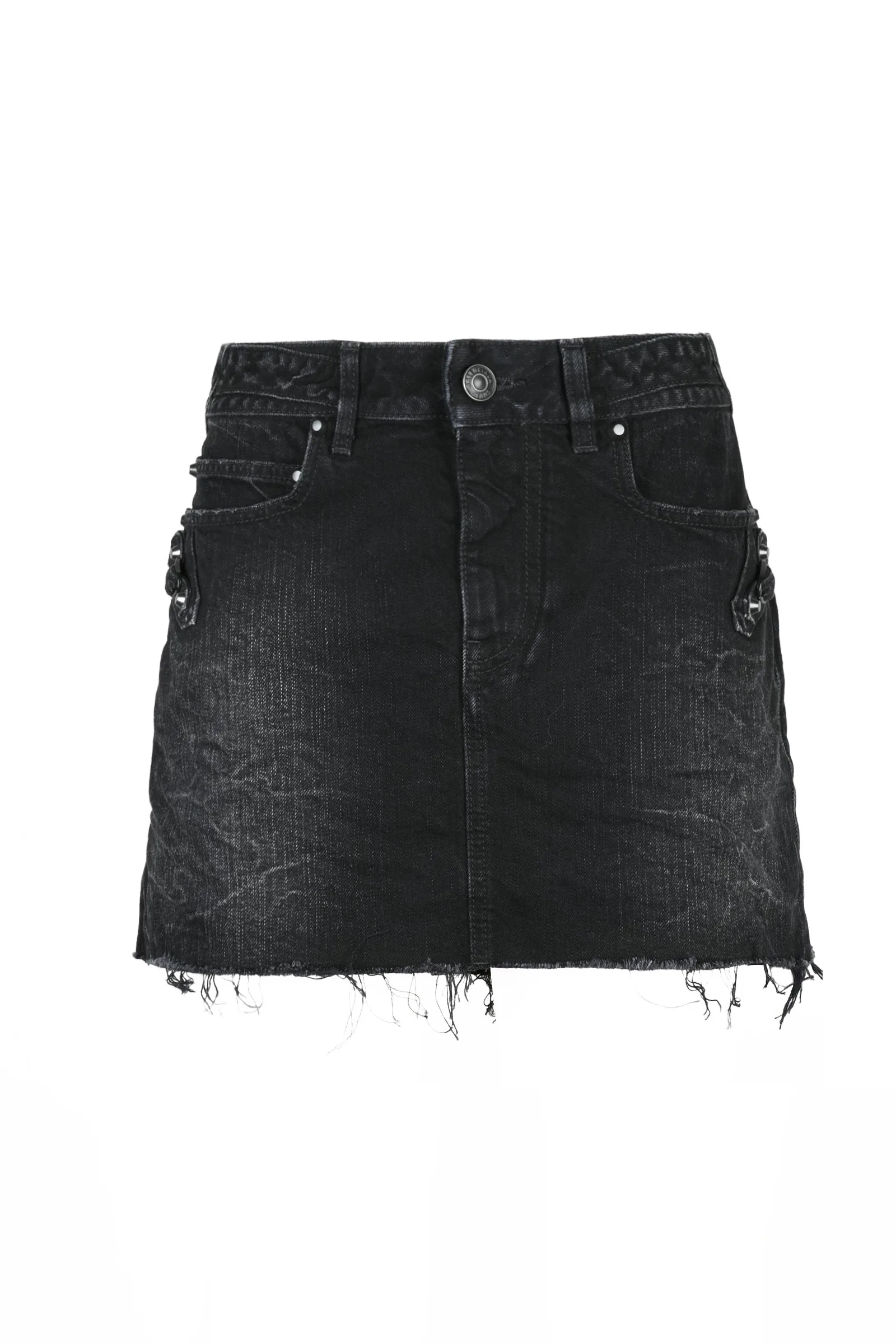 Schwarzer Jeansrock