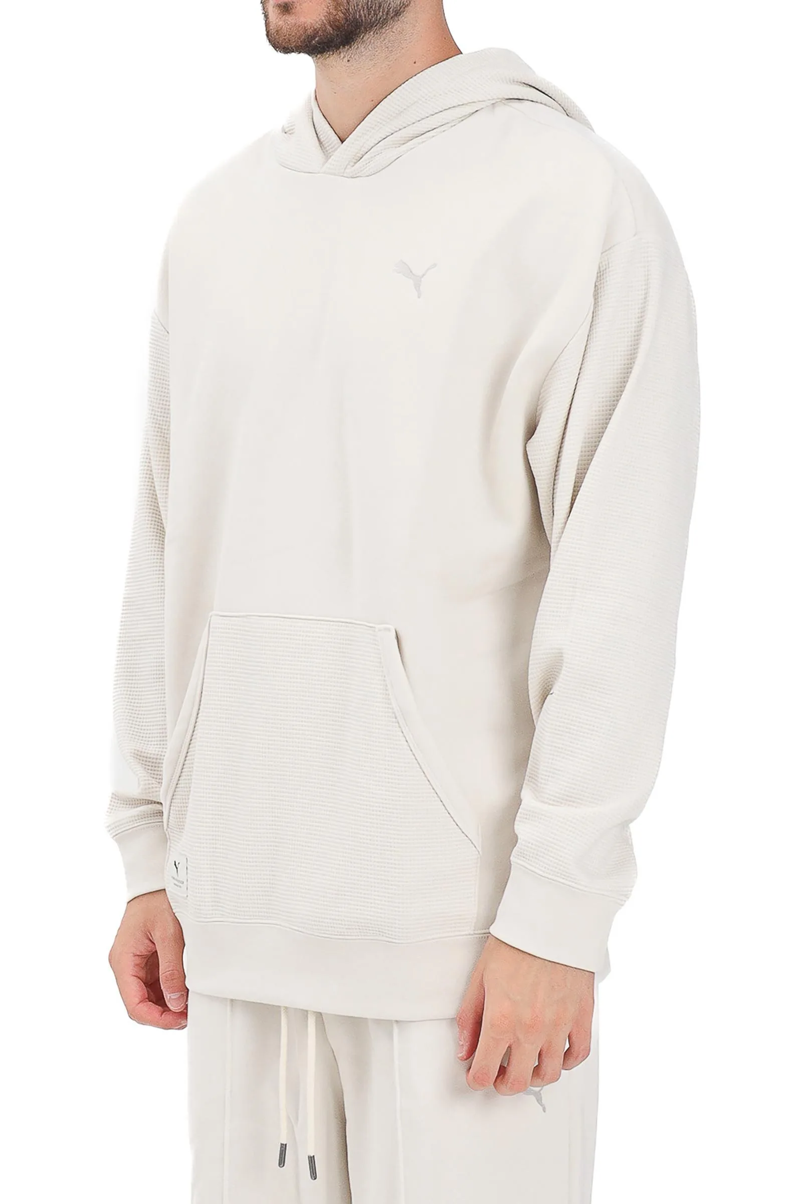 Weißer Kapuzenpullover