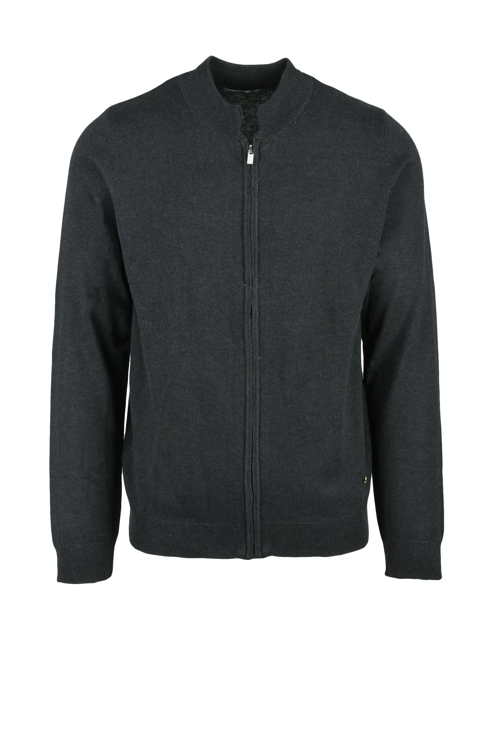 . Cardigan con Zip Grigio