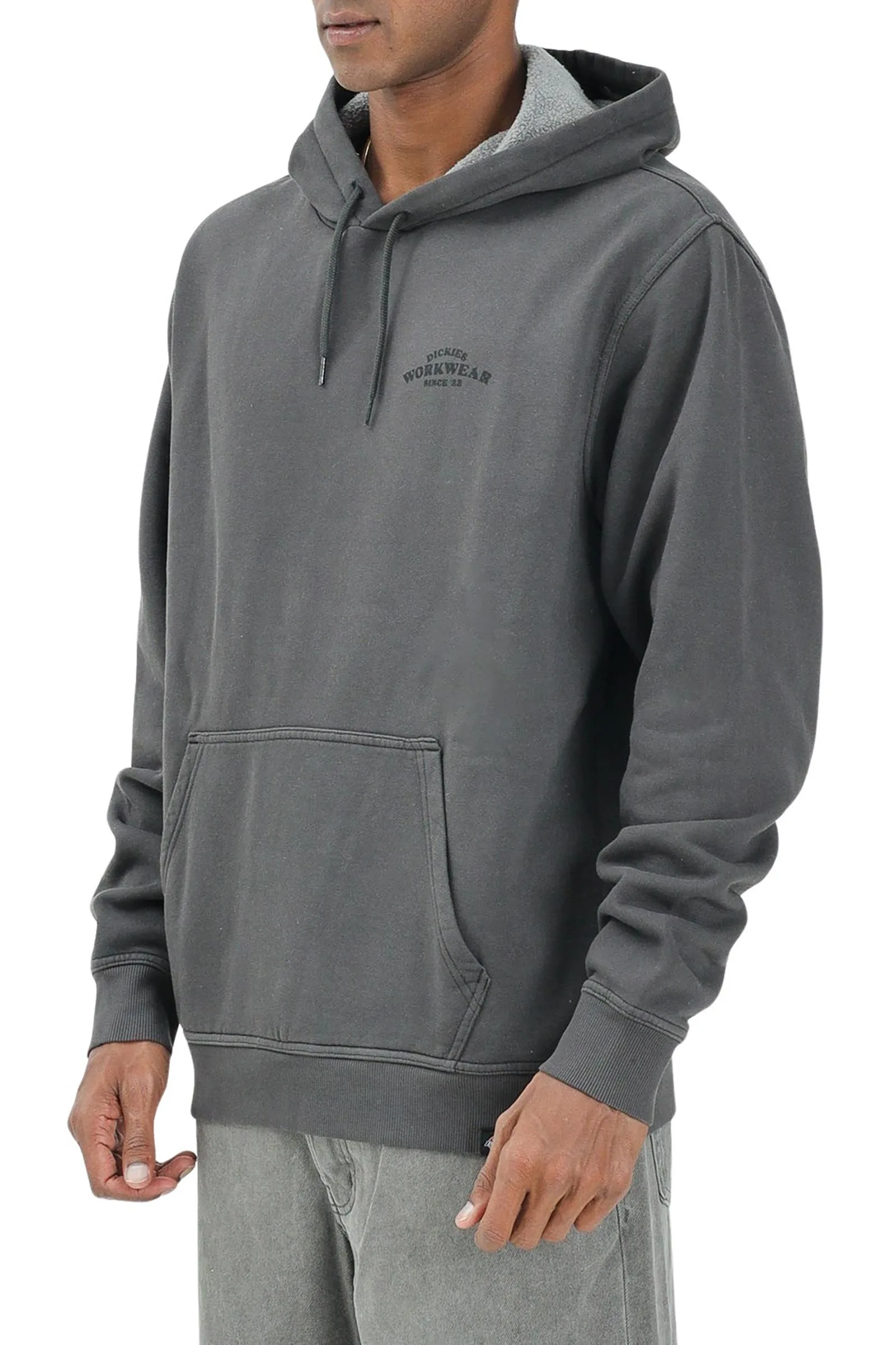Grauer Kapuzenpullover