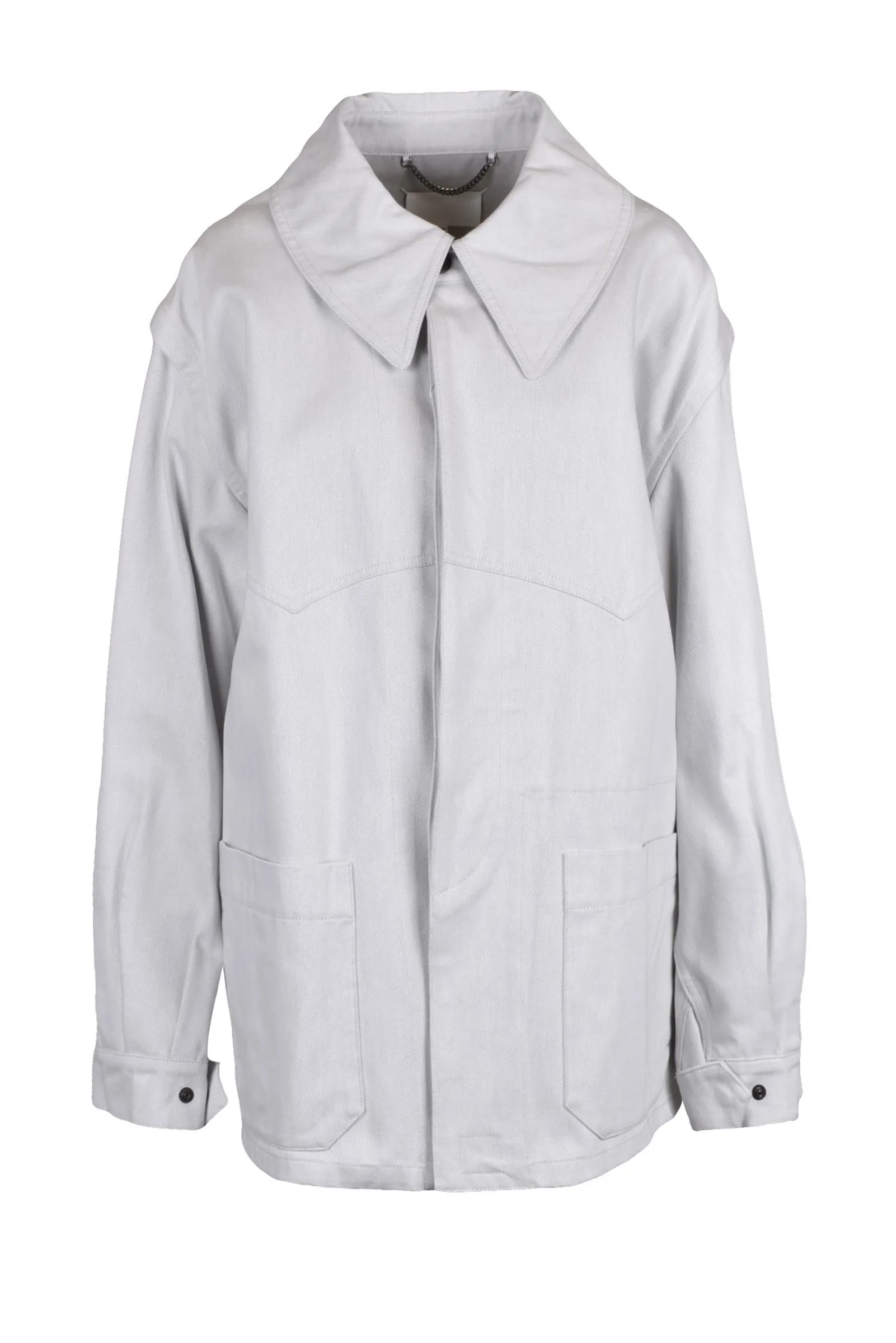 Giaccone Denim Oversize Beige