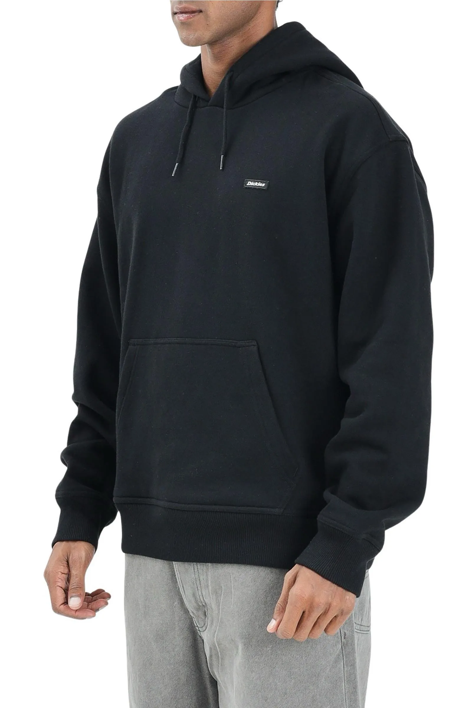 Schwarzer Kapuzenpullover