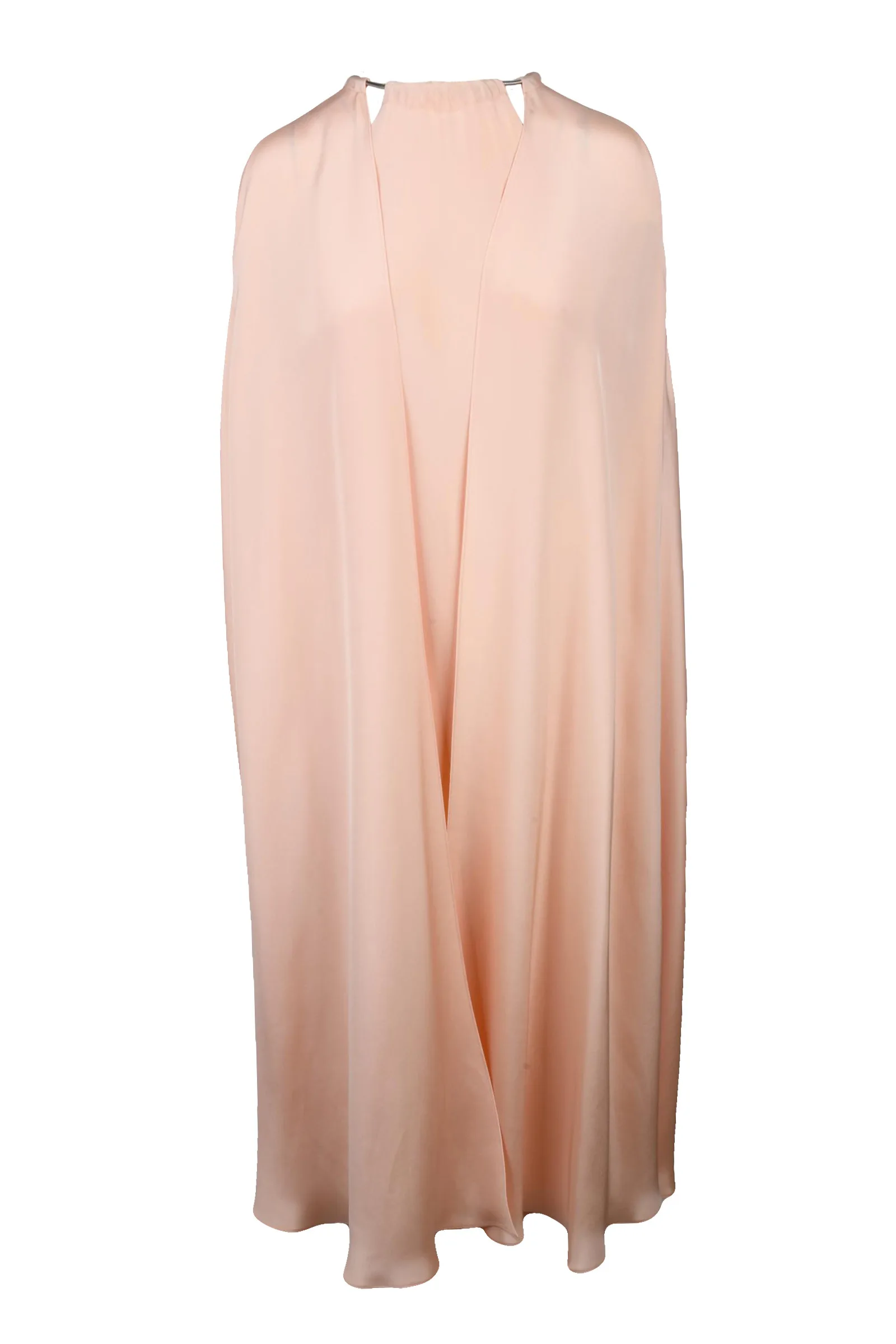 Abito Lungo in Satin Rosa