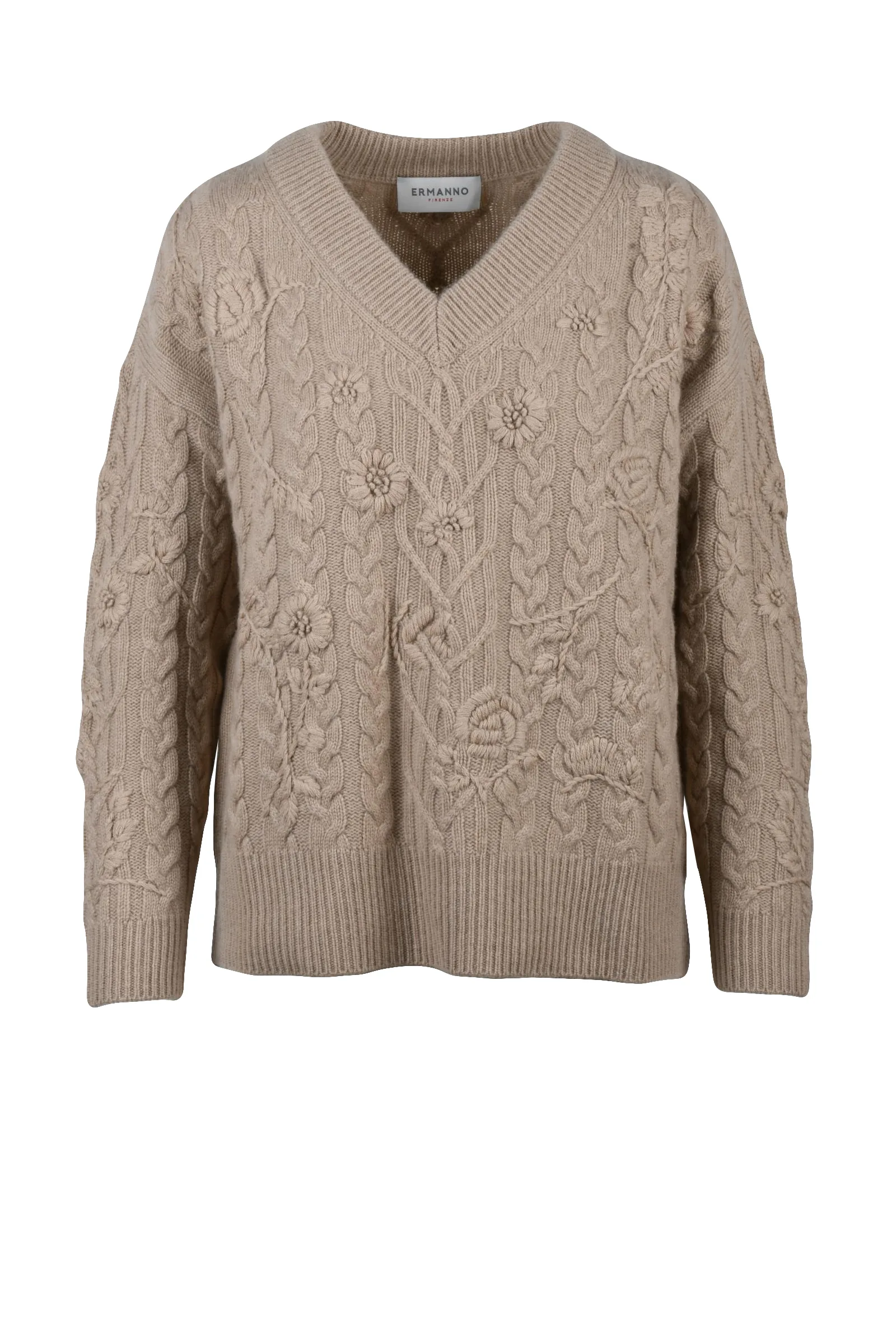 Beigefarbener Pullover