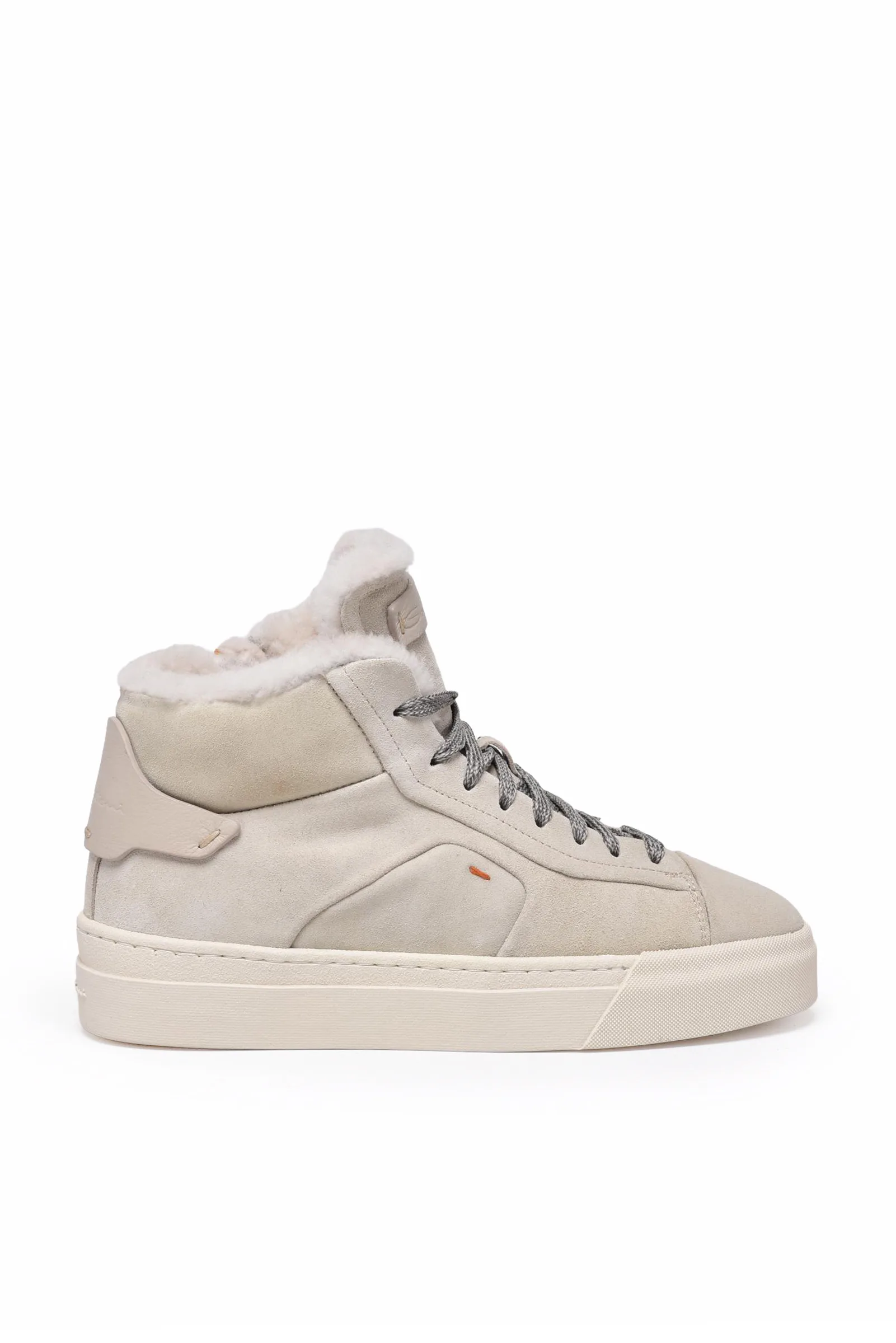 Weißer hoher Sneaker