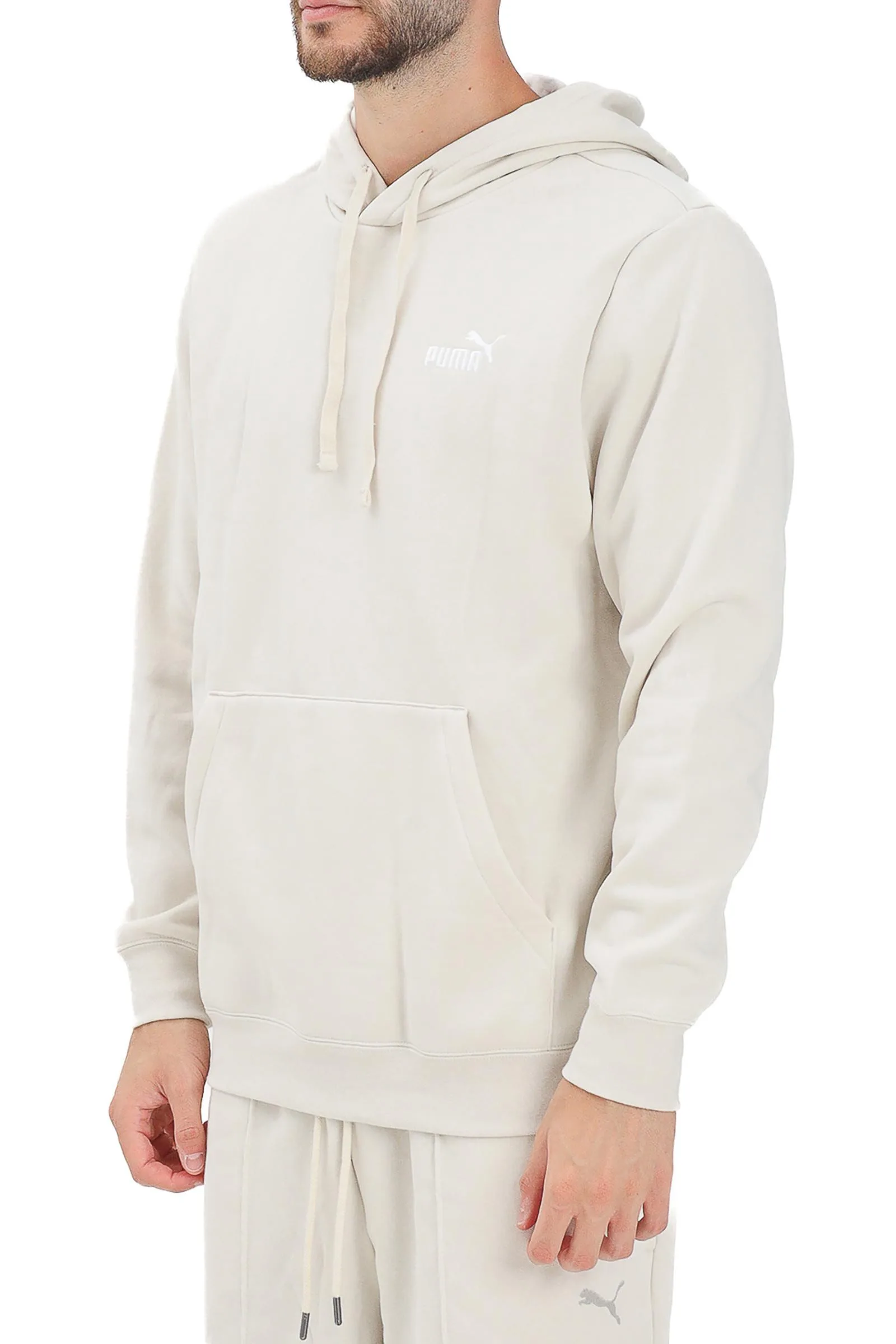Weißes Kapuzensweatshirt