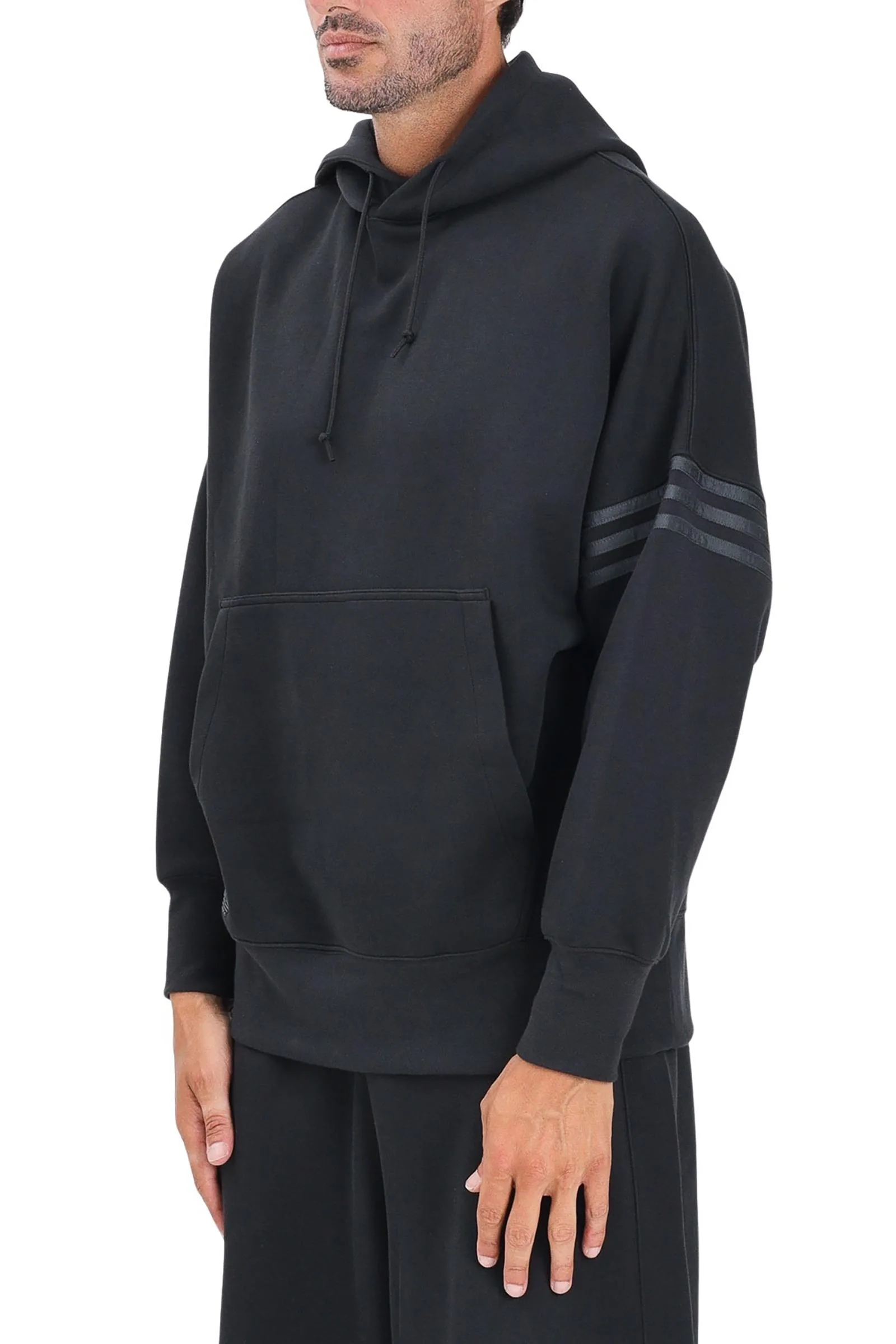 Schwarzes Kapuzensweatshirt