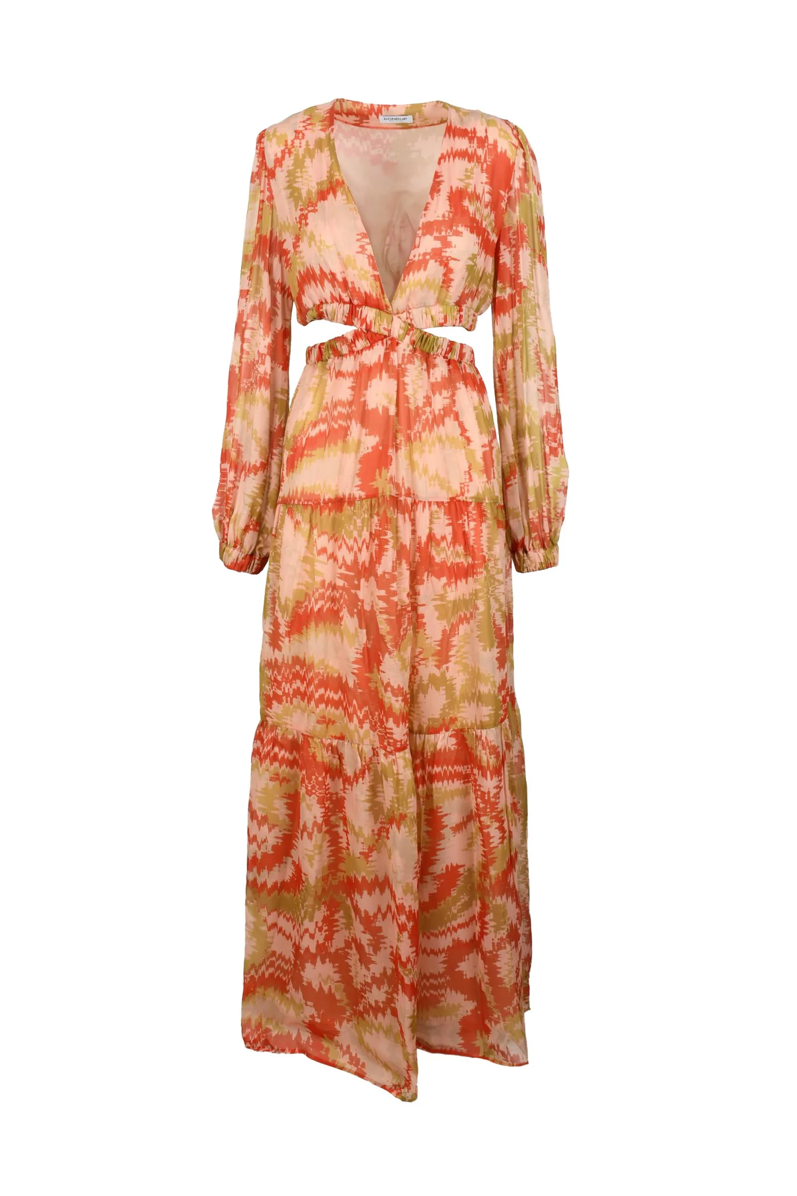 Abito Lungo in Chiffon Arancione