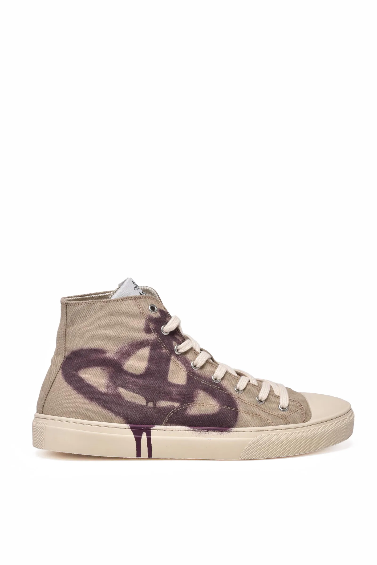 Beiger hoher Sneaker