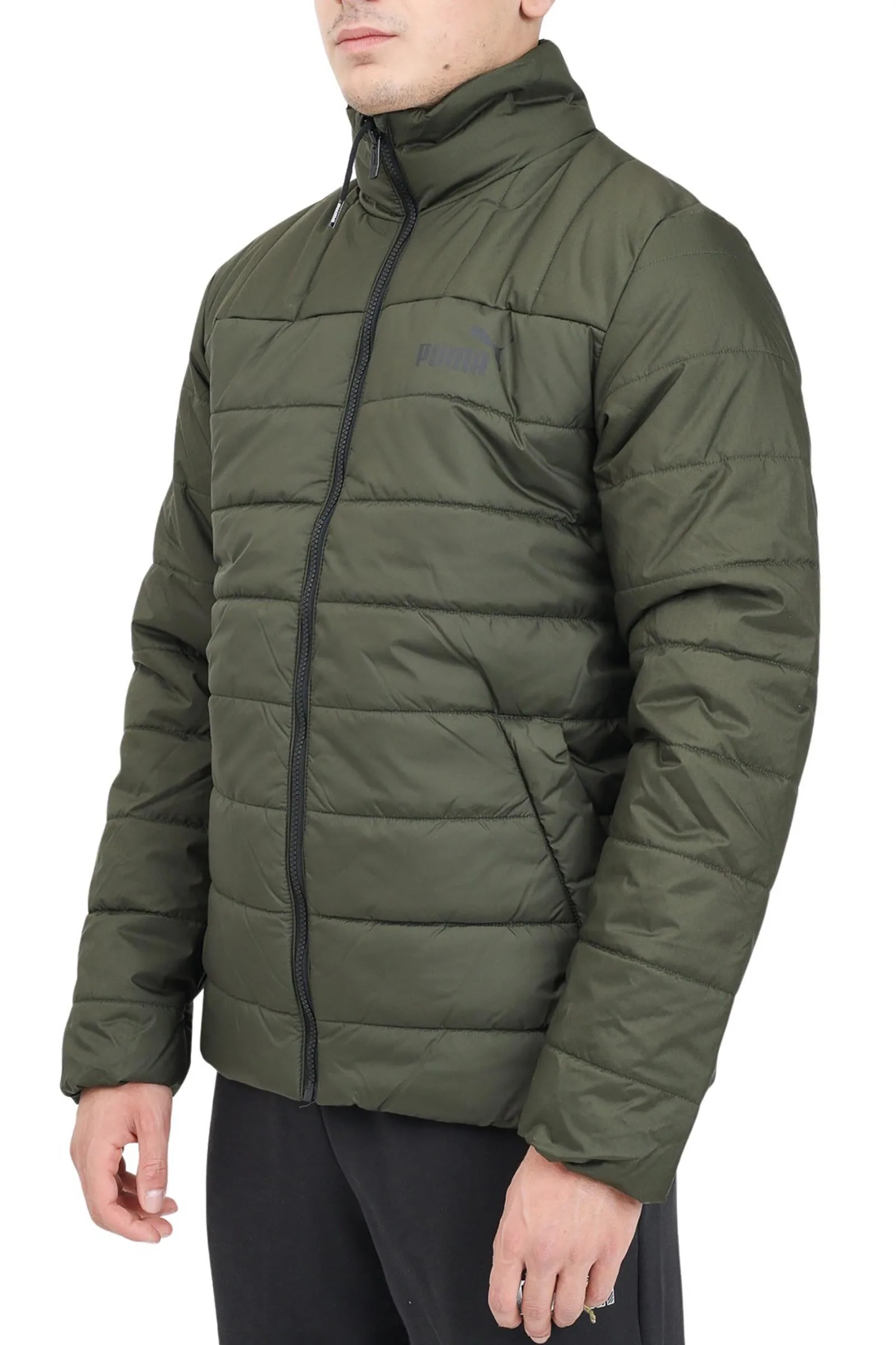Grüne Daunenjacke