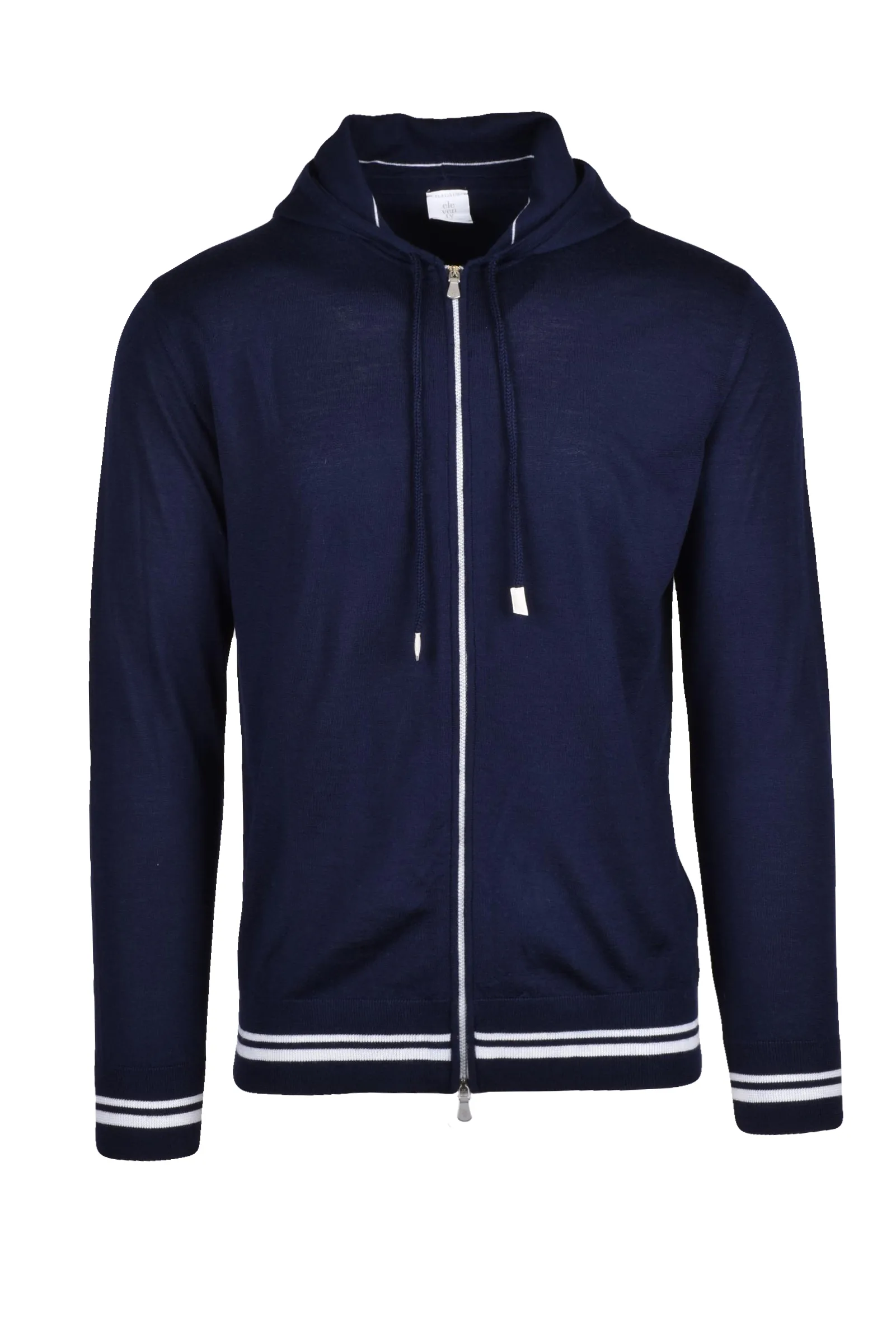 Blaue Strickjacke