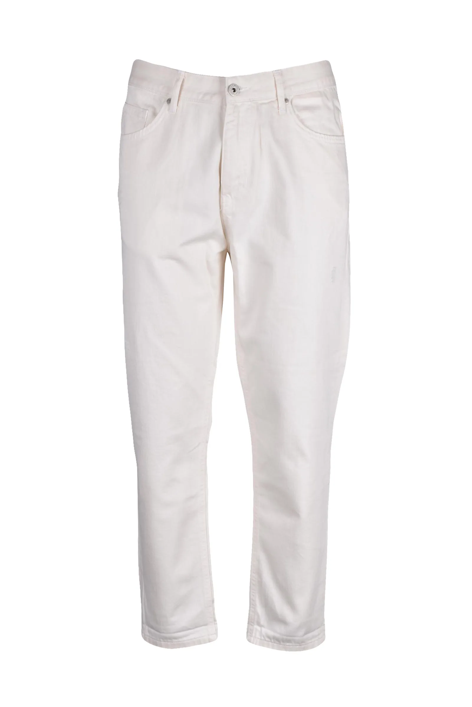 Jeans Baggy Cropped Bianco