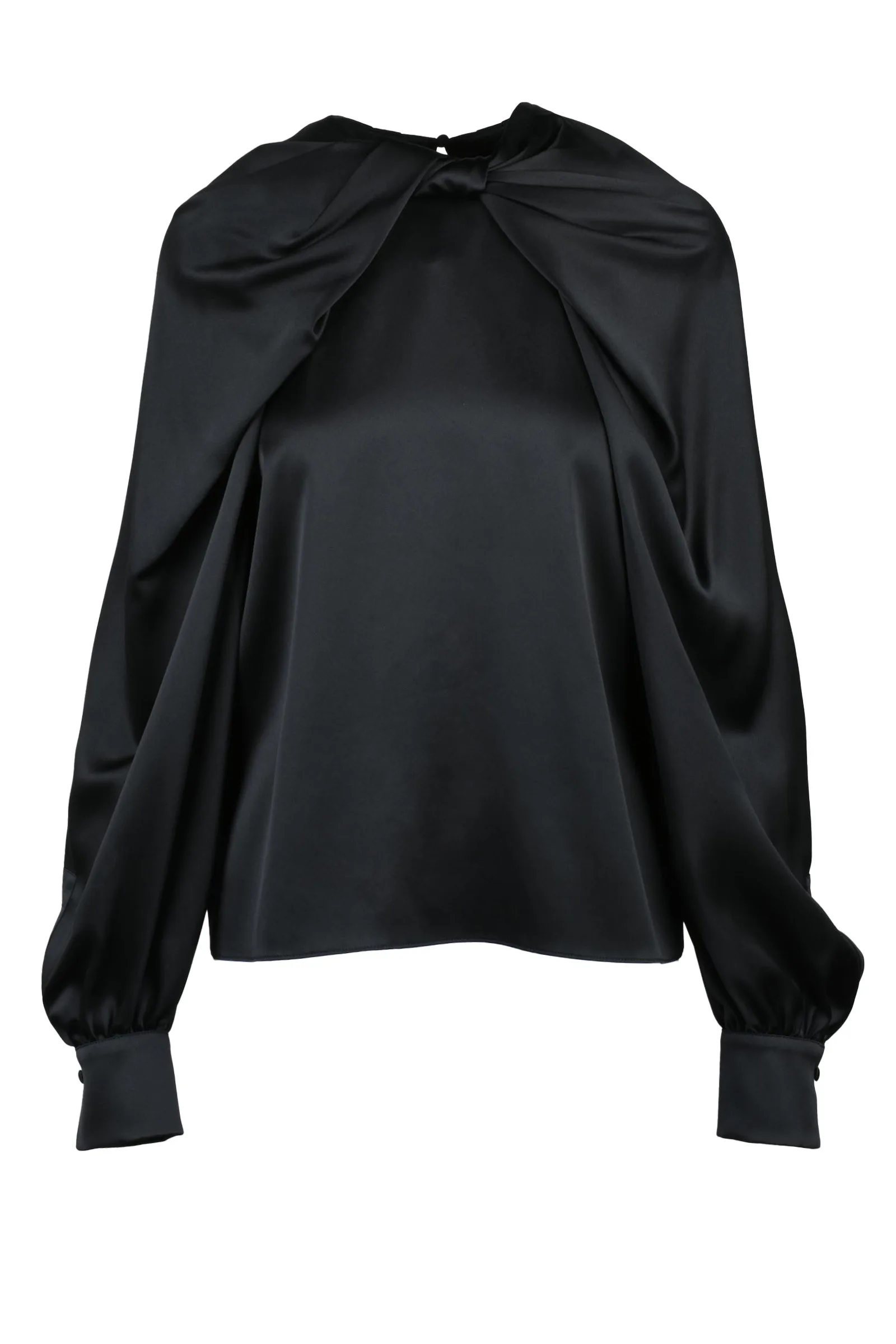 Blusa in Satin Nero