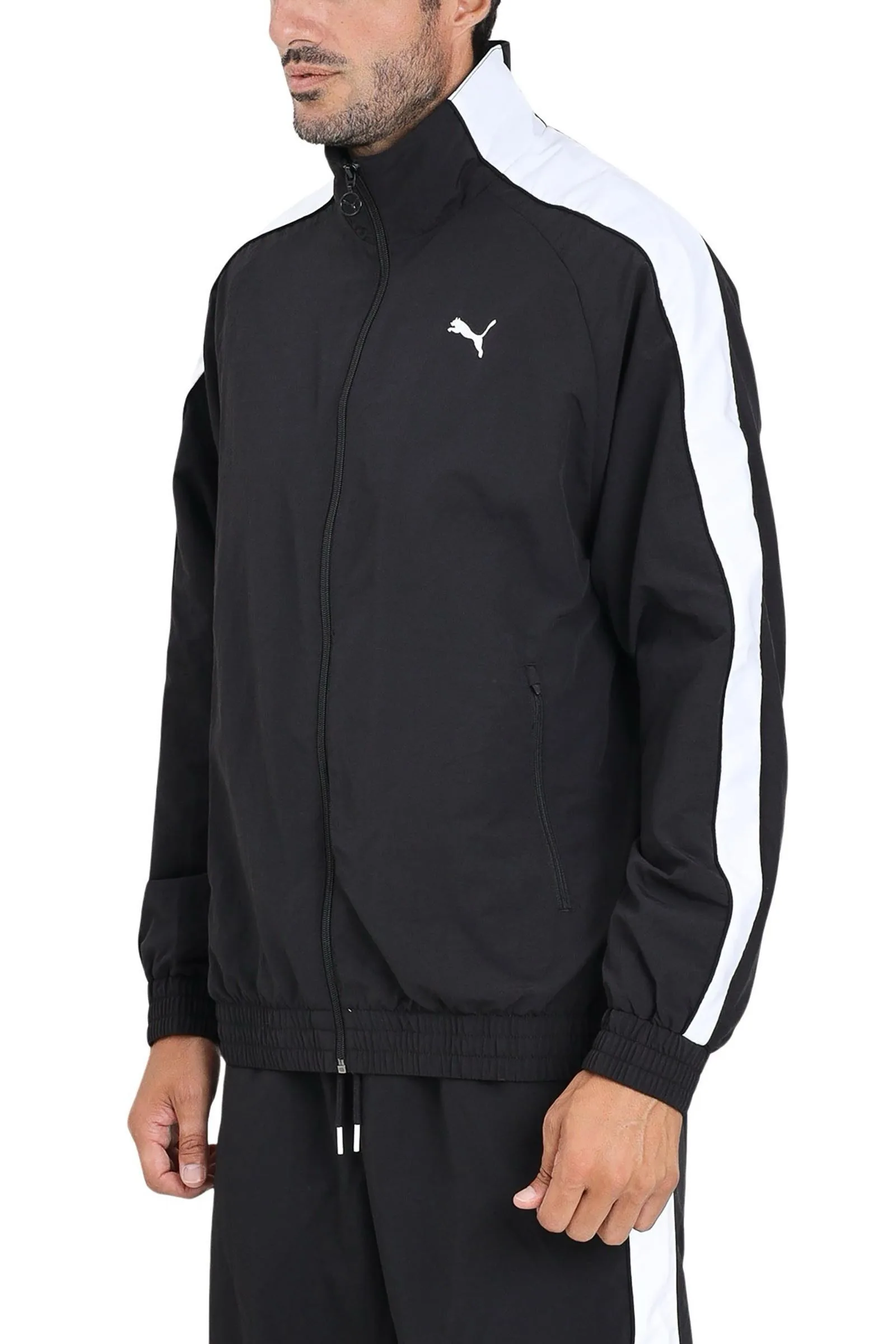 Felpa con Zip Nero