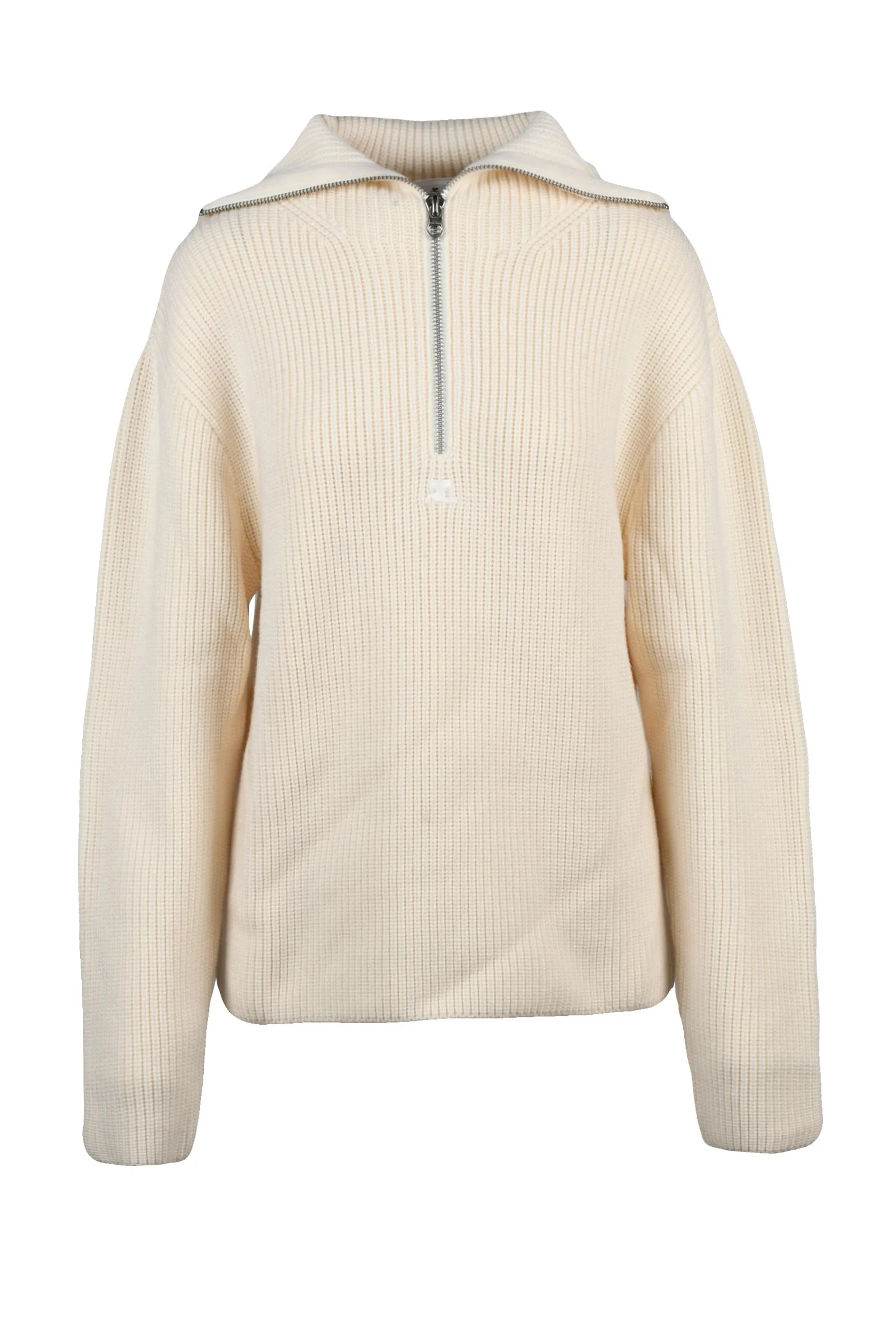 Weißer Pullover