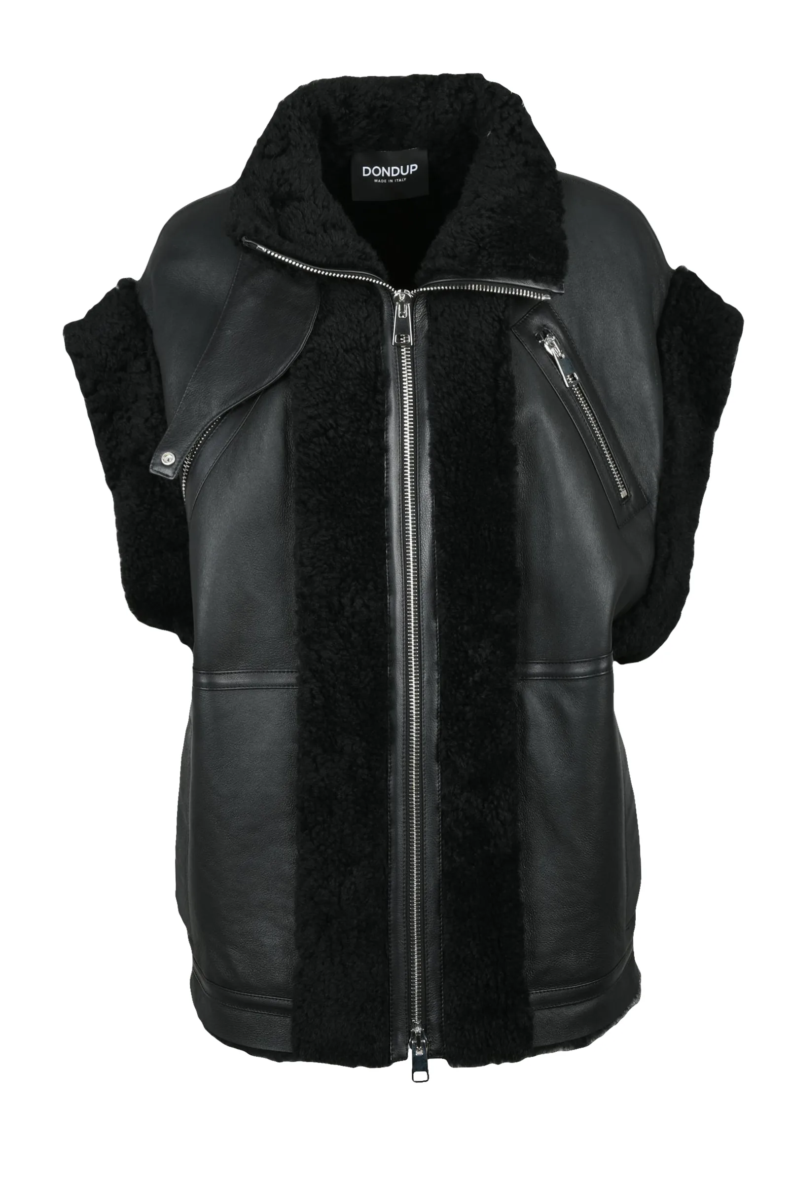 Gilet Montone Pelle Nero