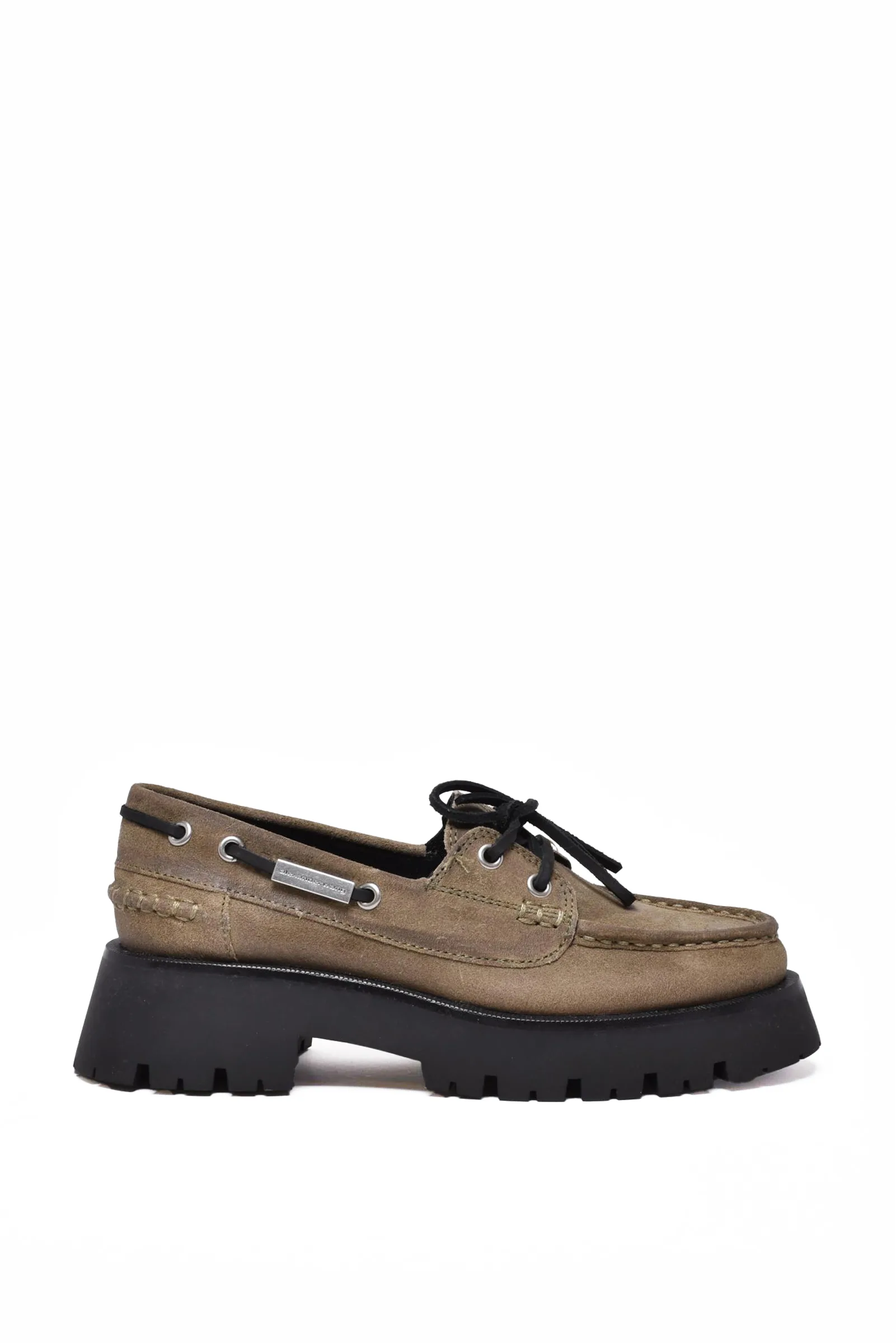 Grüne Boots-Schnürschuhe