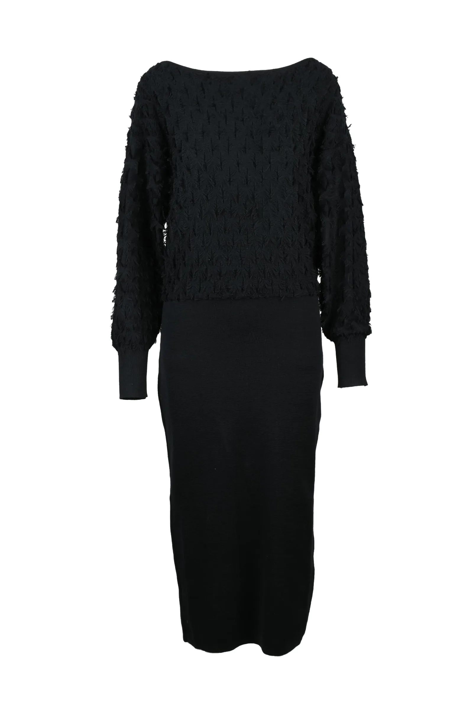 Langes schwarzes Kleid