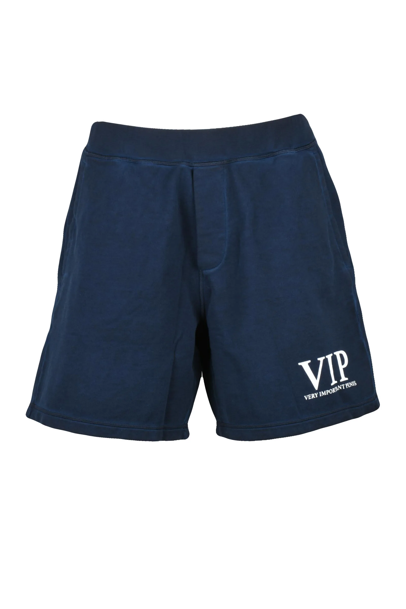 Blaue Fleece-Bermudashorts