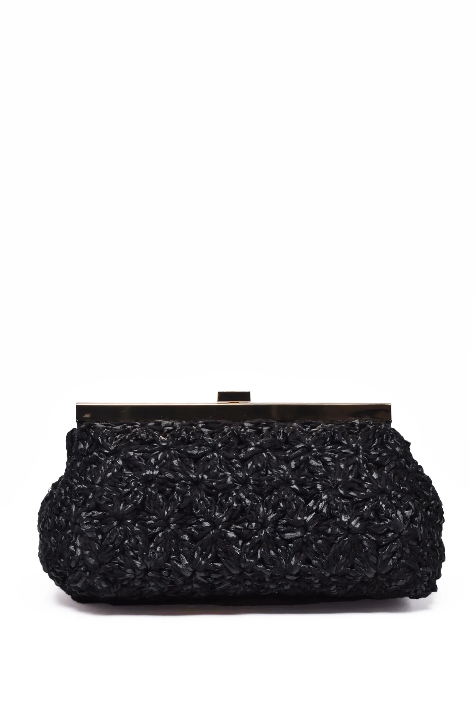 Pochette in Rafia Nero