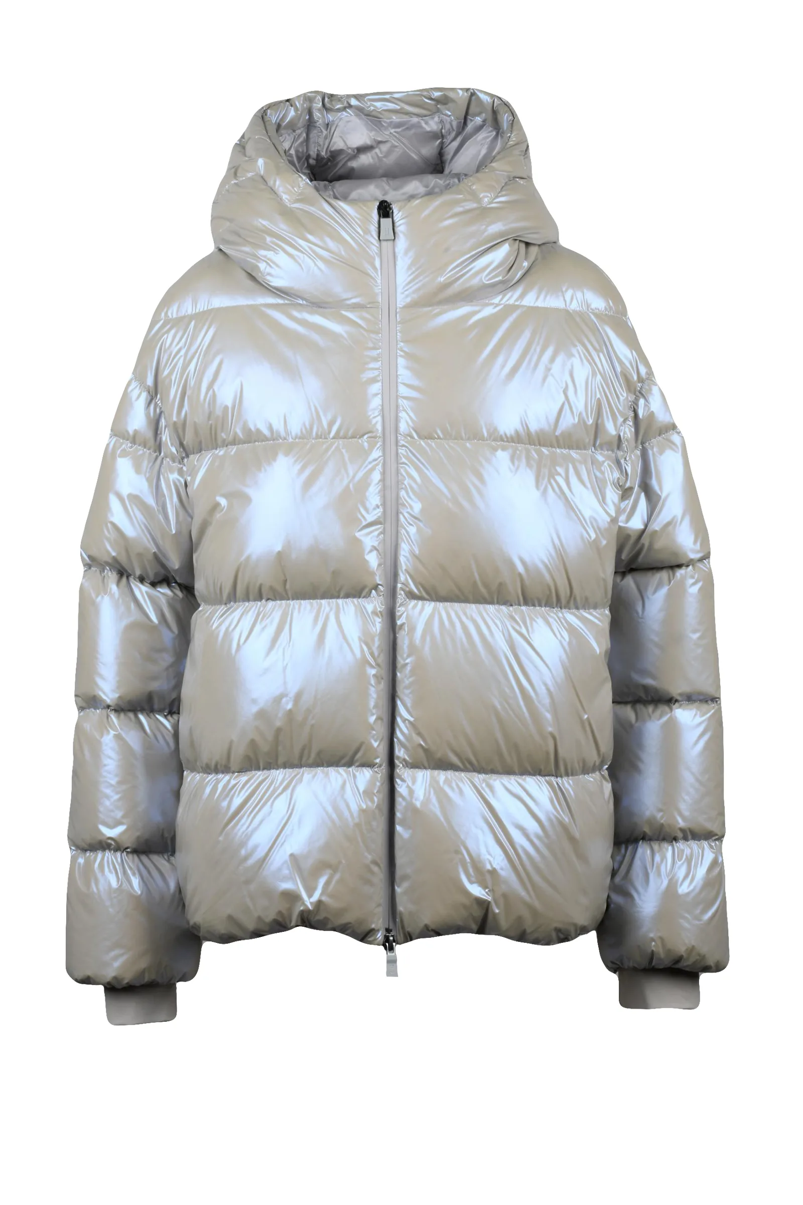 Graue Daunenjacke