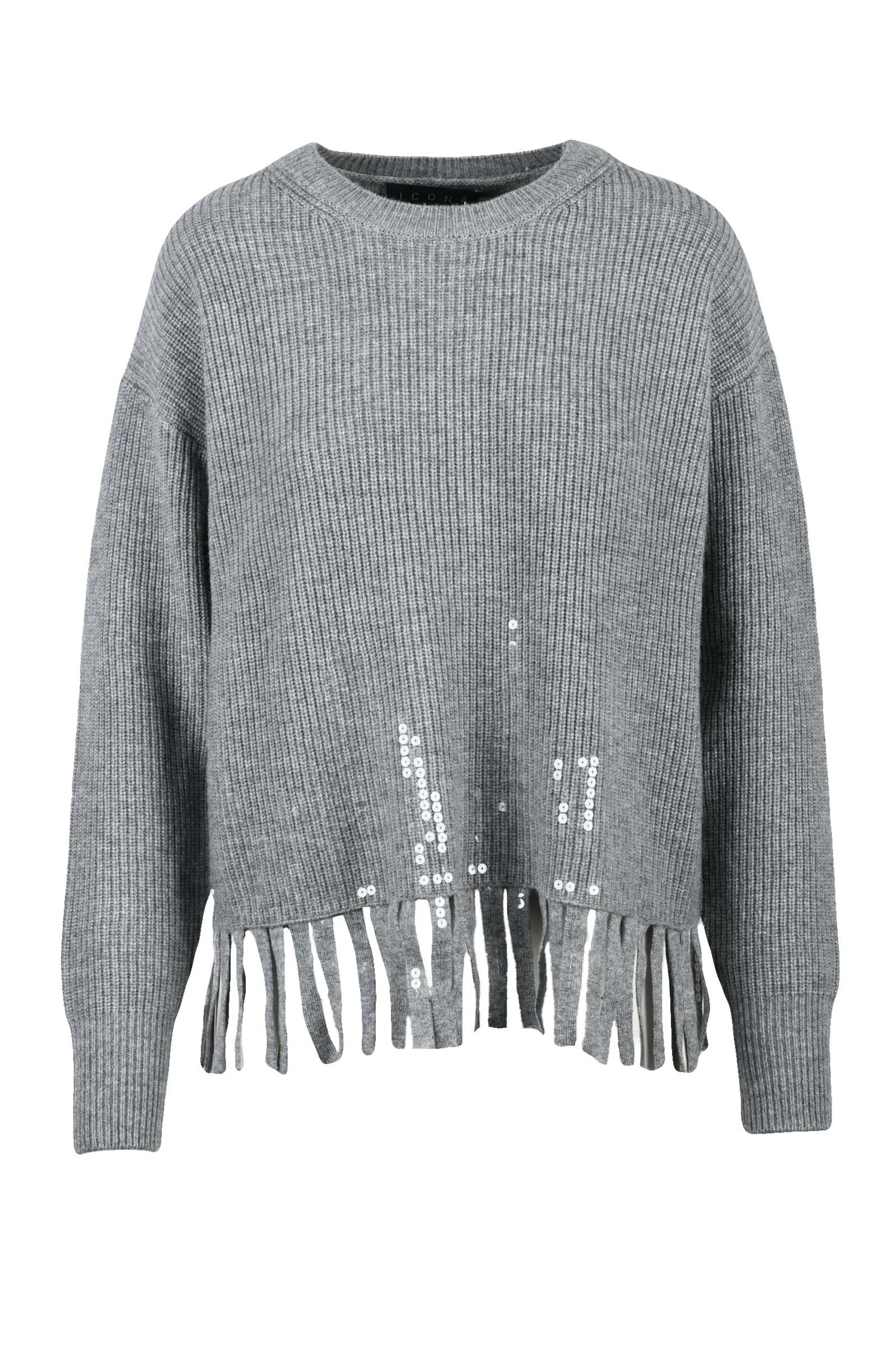 Grauer Pullover