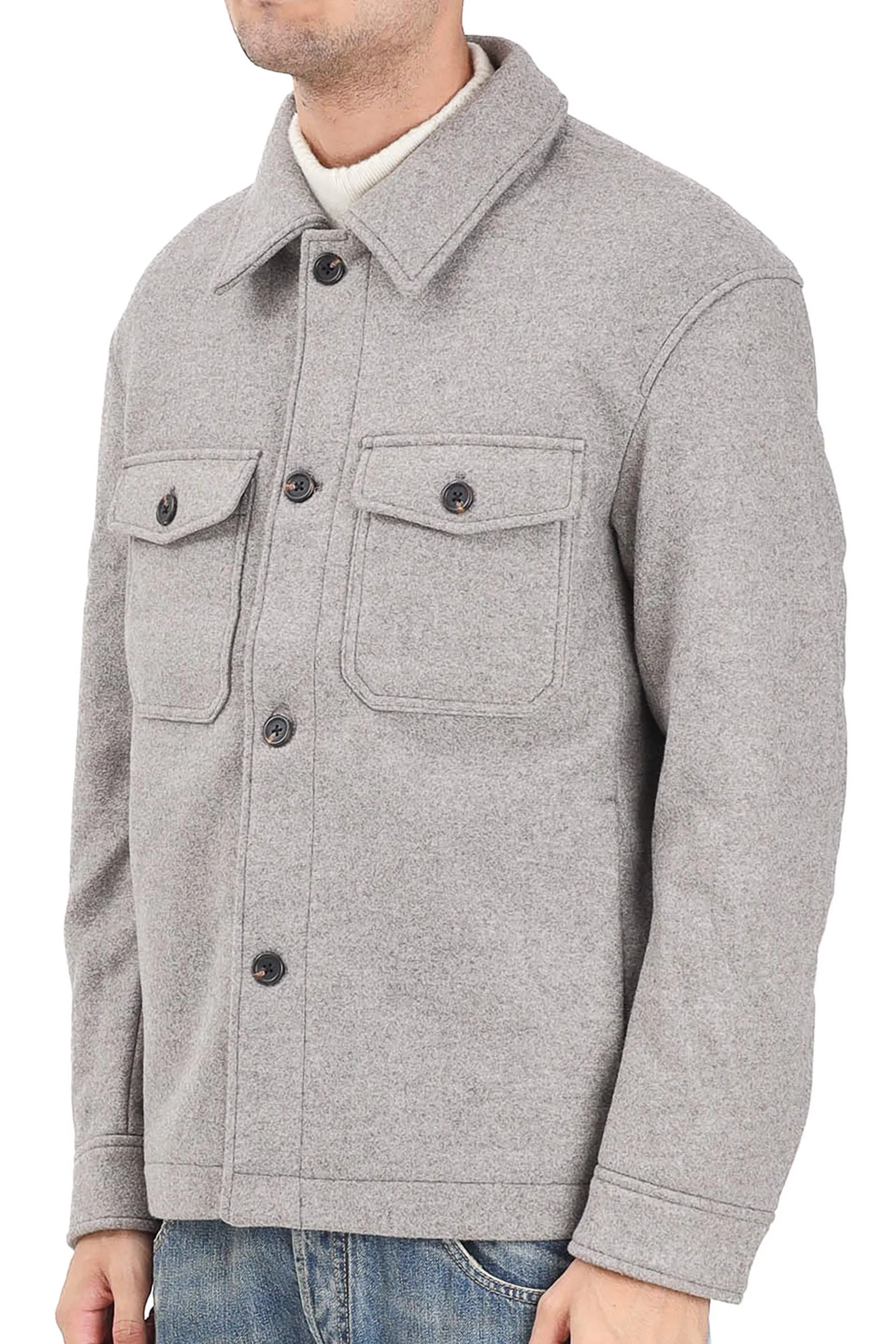 Graue Stoffjacke
