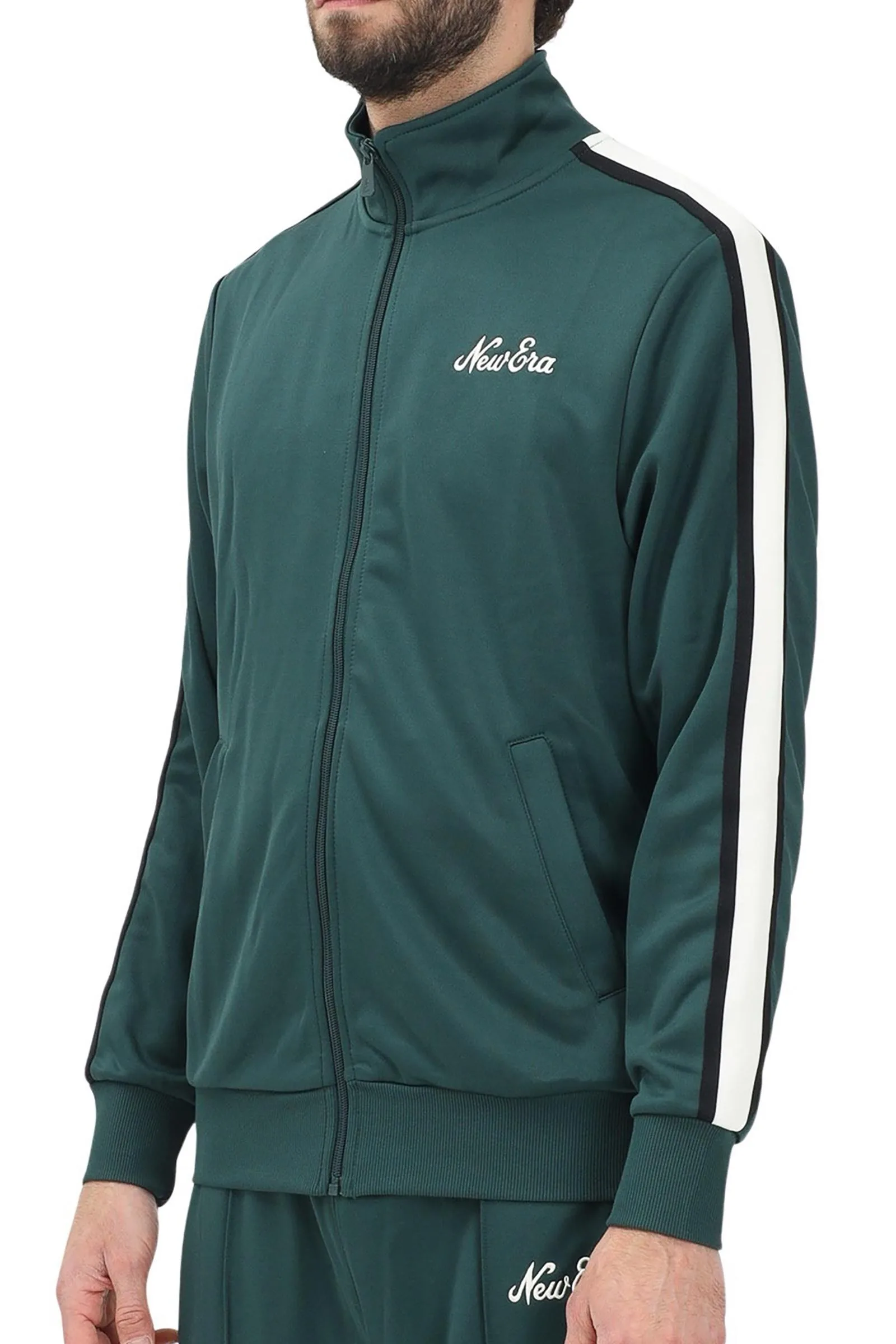 Felpa con Zip Verde